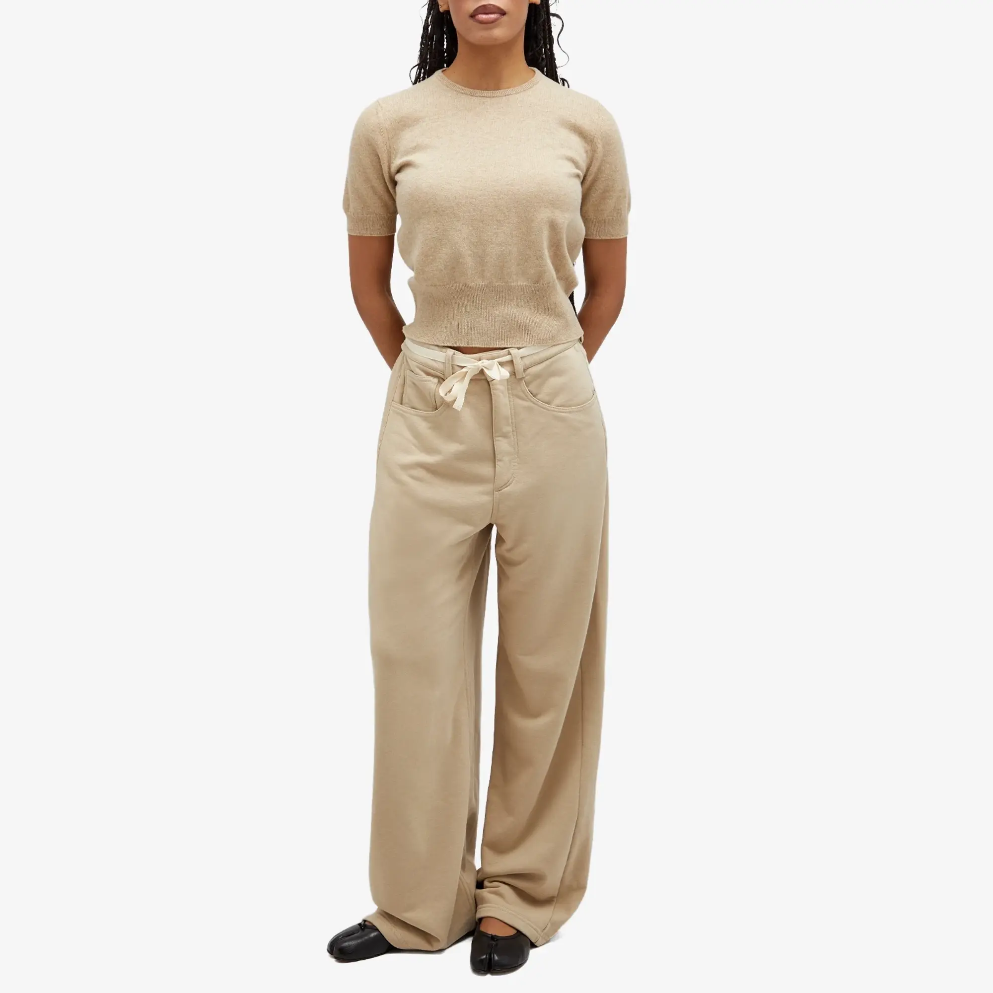 Maison Margiela Women's Shrunken Knit Top Walnut