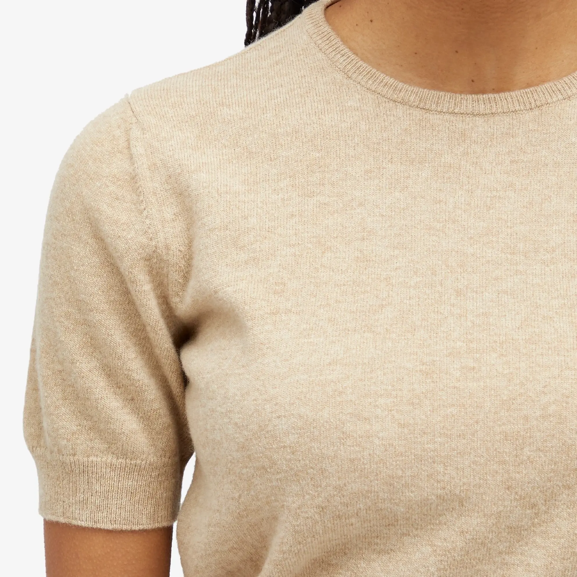 Maison Margiela Women's Shrunken Knit Top Walnut