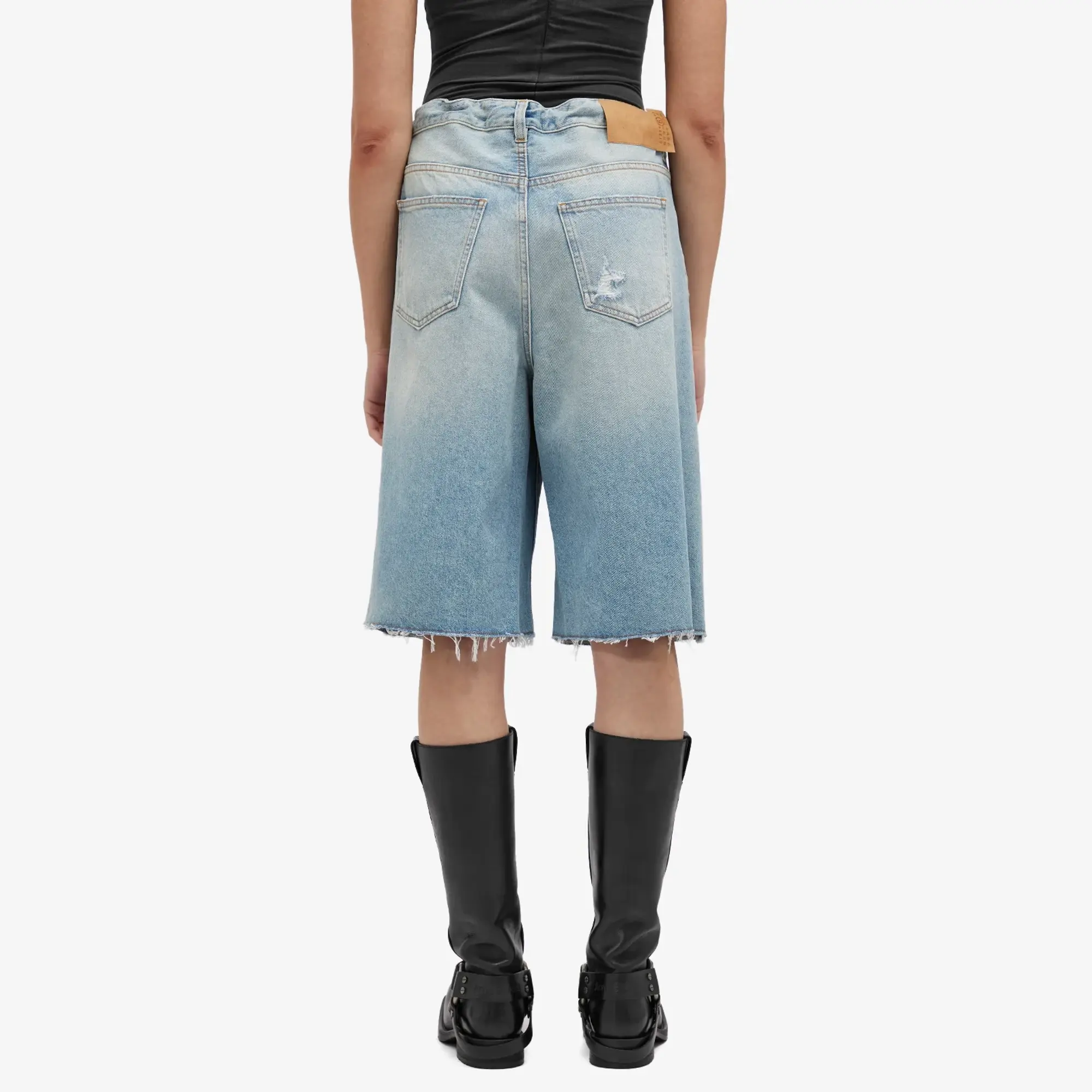 MM6 Maison Margiela Women's Denim Shorts Light Blue