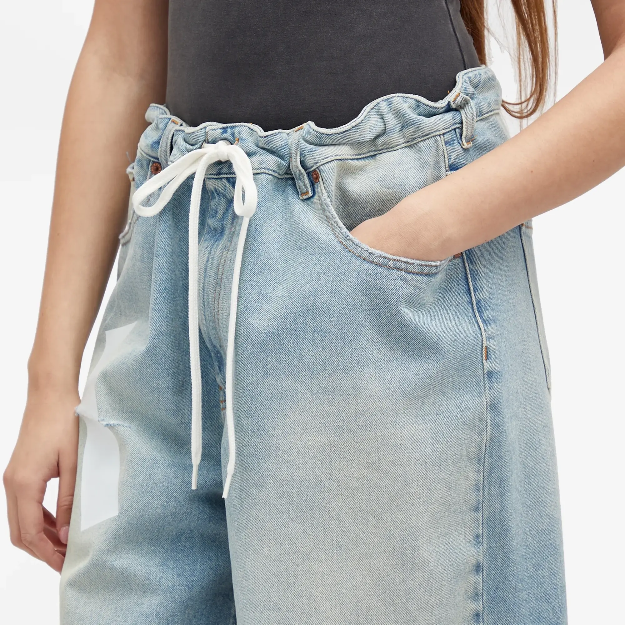MM6 Maison Margiela Women's Denim Shorts Light Blue