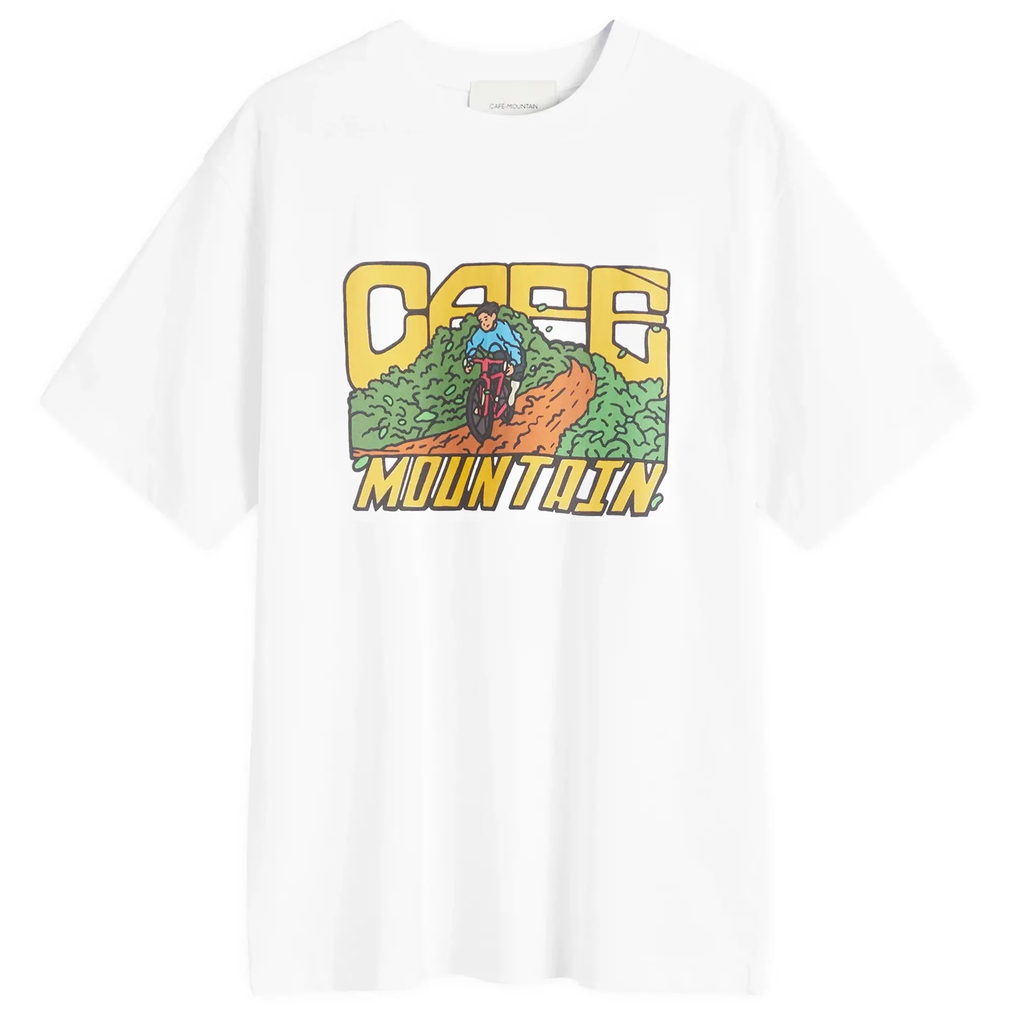 Café Mountain Men's Downhill T-Shirt White