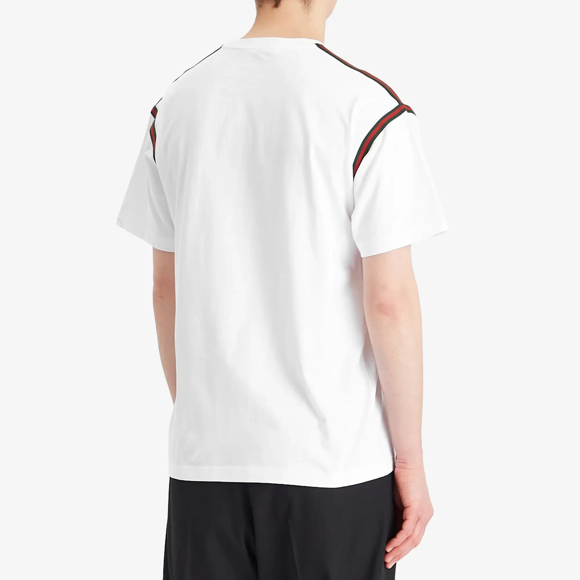 Gucci Men's Tape Cotton T-Shirt White/Mix