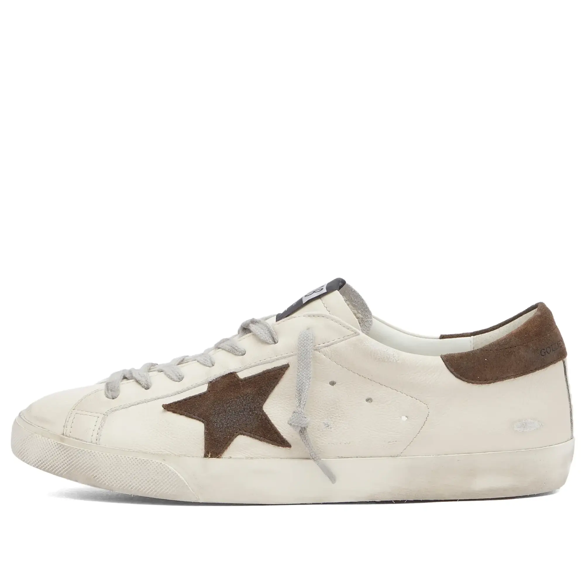 Golden Goose Men's Super Star Leather Sneaker White/Brown
