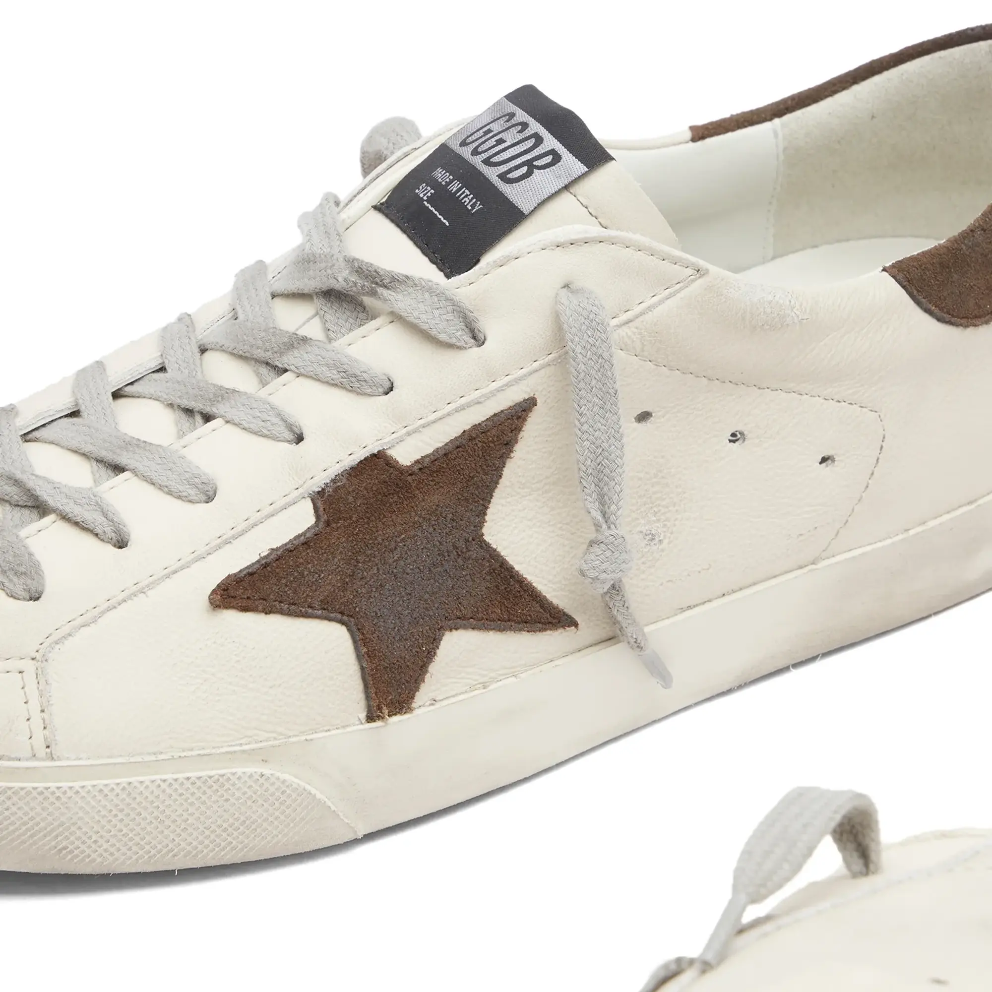 Golden Goose Men's Super Star Leather Sneaker White/Brown