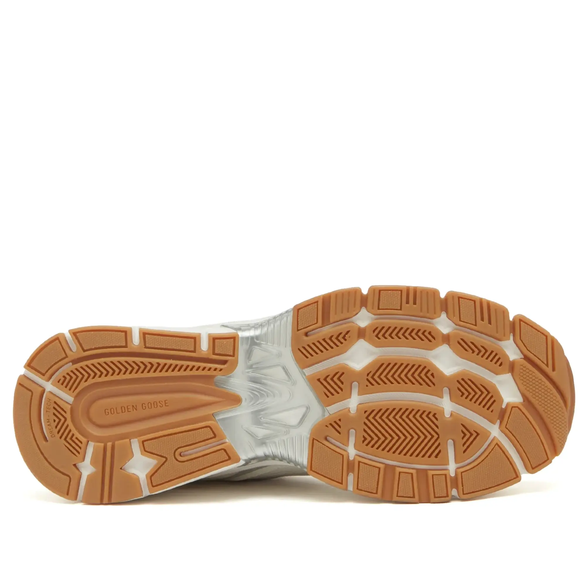 Golden Goose Men's Lightstar Leather and Suede Sneaker White/Gold