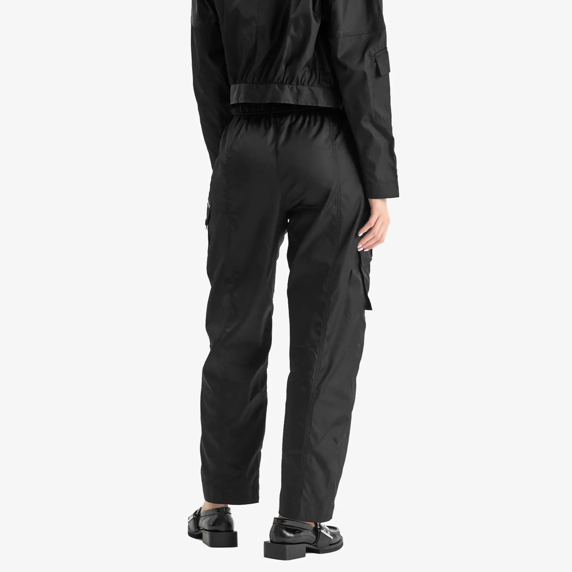 GANNI Women's Duchesse Nylon Cargo Pants Black