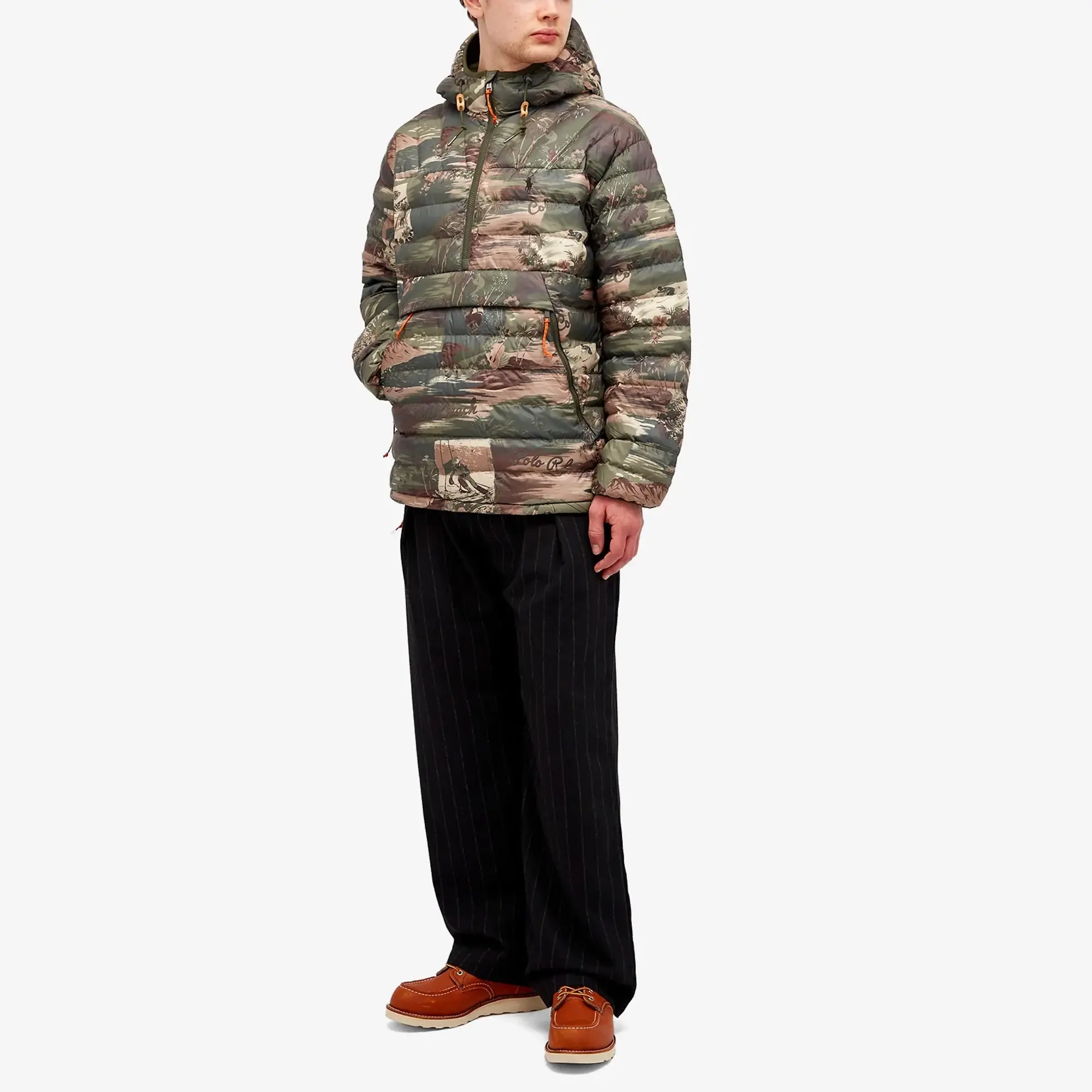 Polo Ralph Lauren Men's Ski Camo Ripstop Half Zip Jacket Camo Ski Scenic