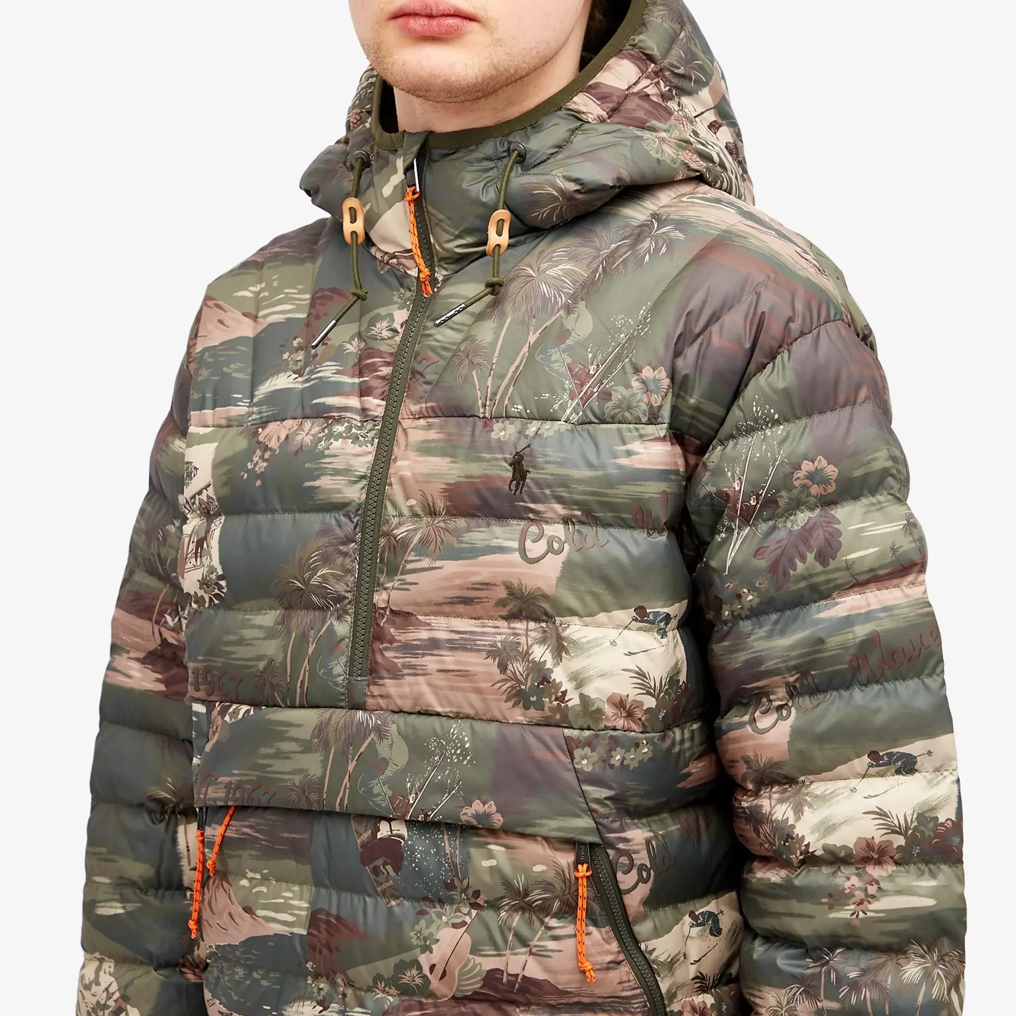 Polo Ralph Lauren Men's Ski Camo Ripstop Half Zip Jacket Camo Ski Scenic