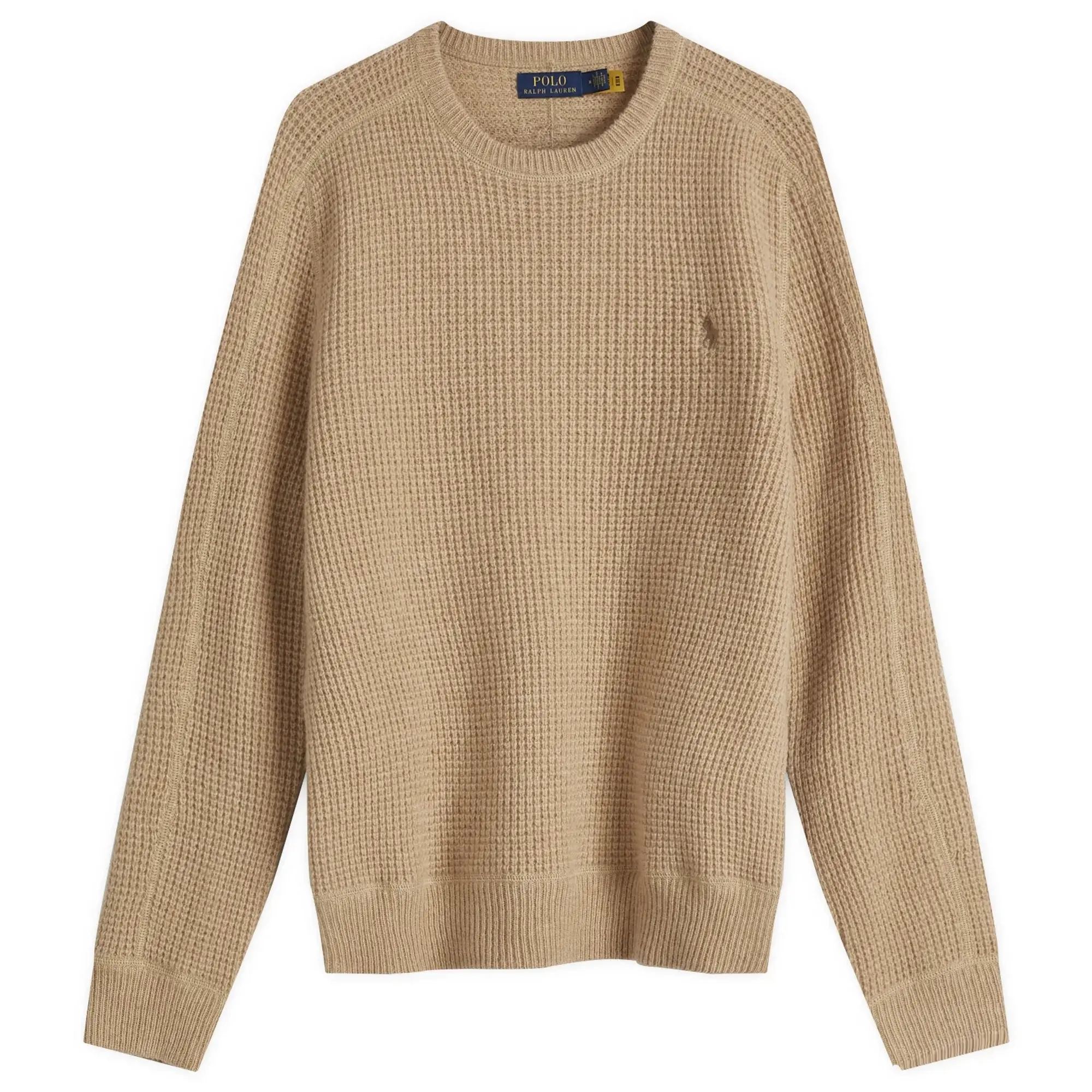 Polo Ralph Lauren Men's Waffle Knit Sweater Dune Melange