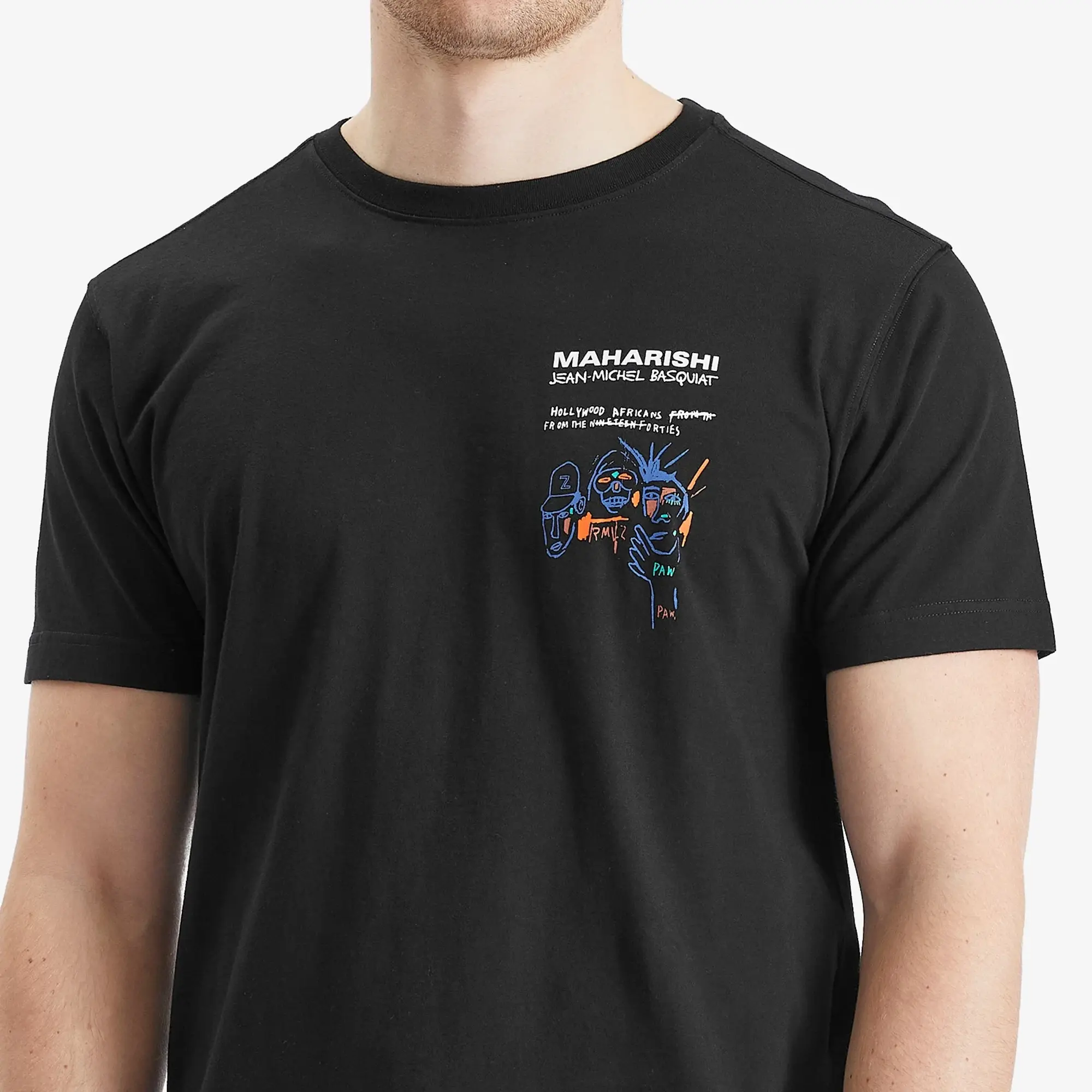 Maharishi Men's Basquait Year Of The Snake T-Shirt Black