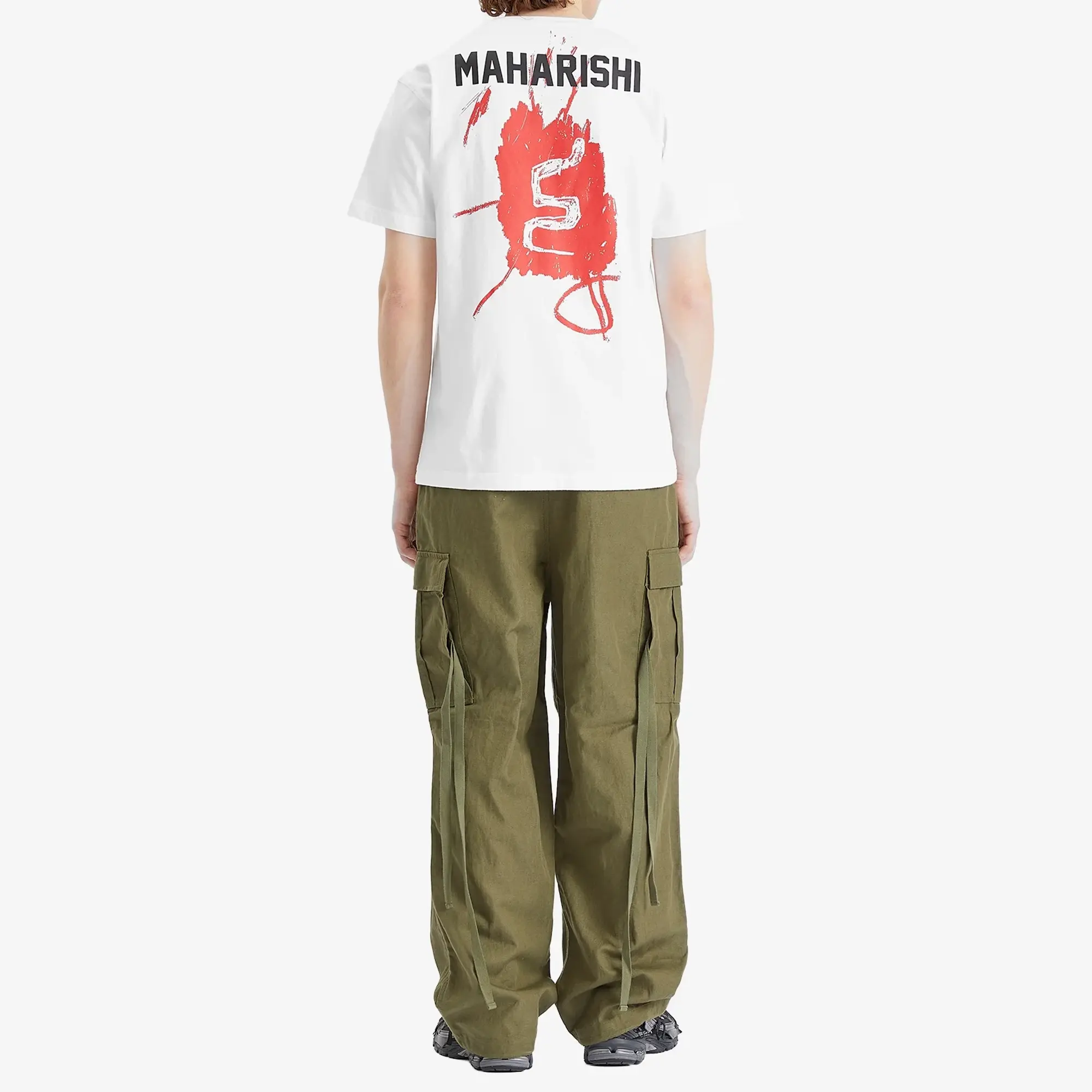 Maharishi Men's Basquait Year Of The Snake T-Shirt White