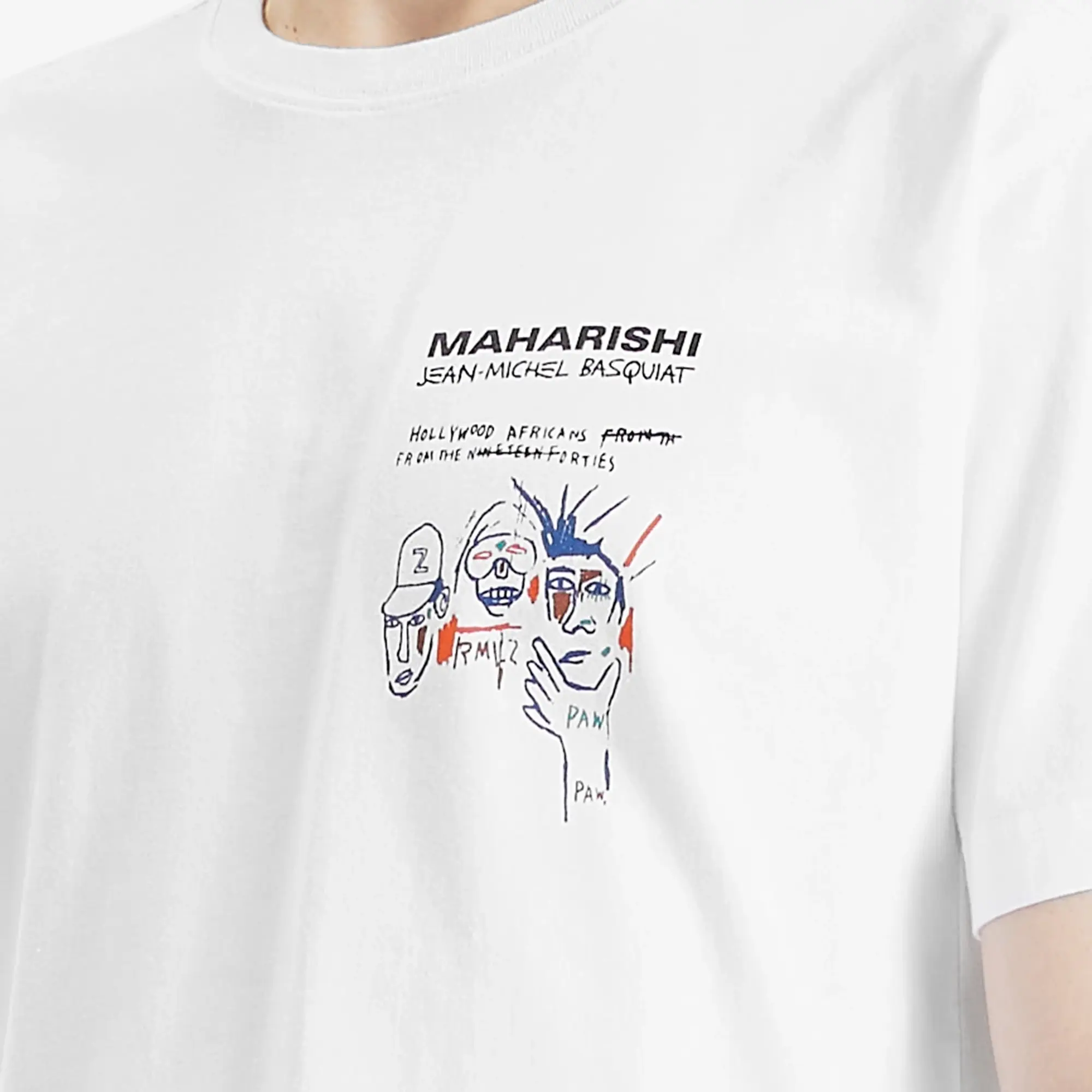 Maharishi Men's Basquait Year Of The Snake T-Shirt White