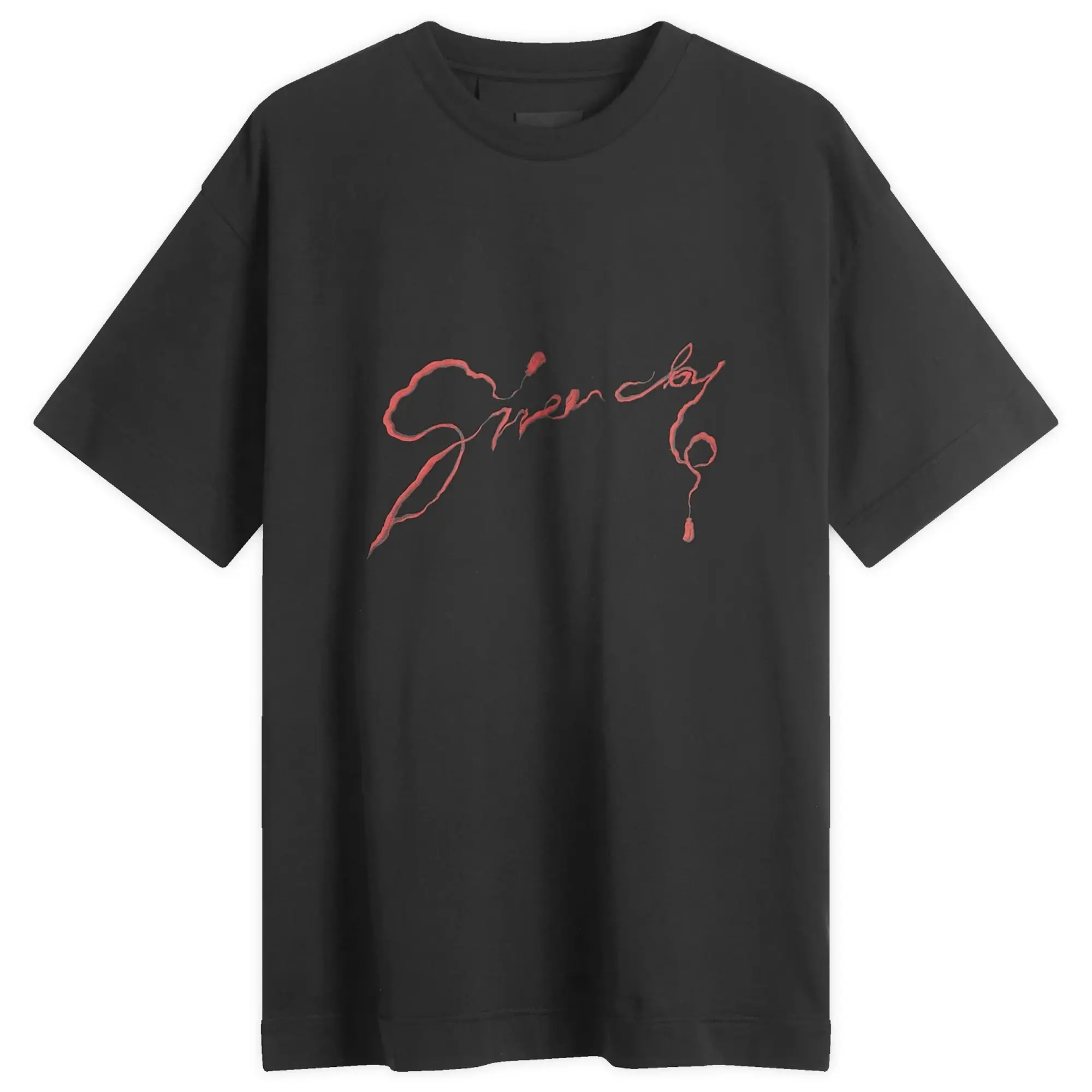 Givenchy Men's Snake CNY Back Logo Regular Fit T-Shirt Black