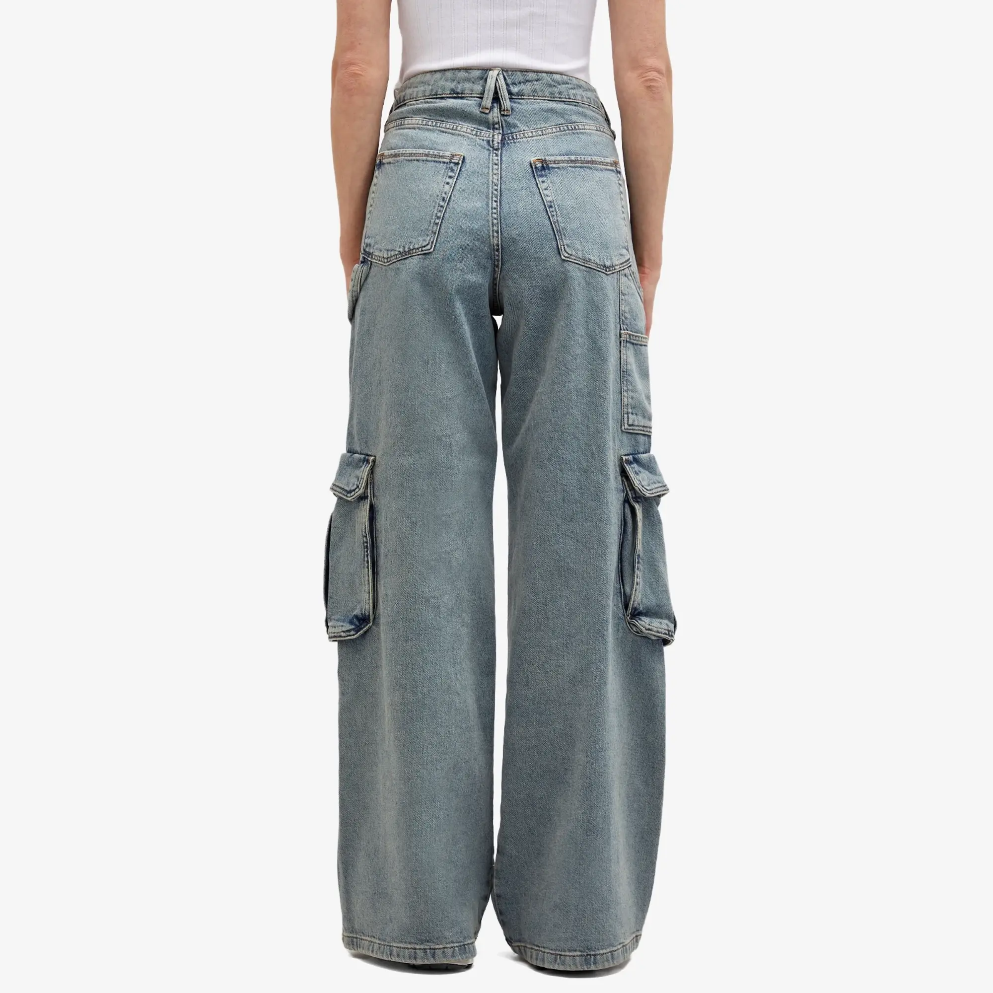 Good American Women's Denim Cargo Pant Indigo