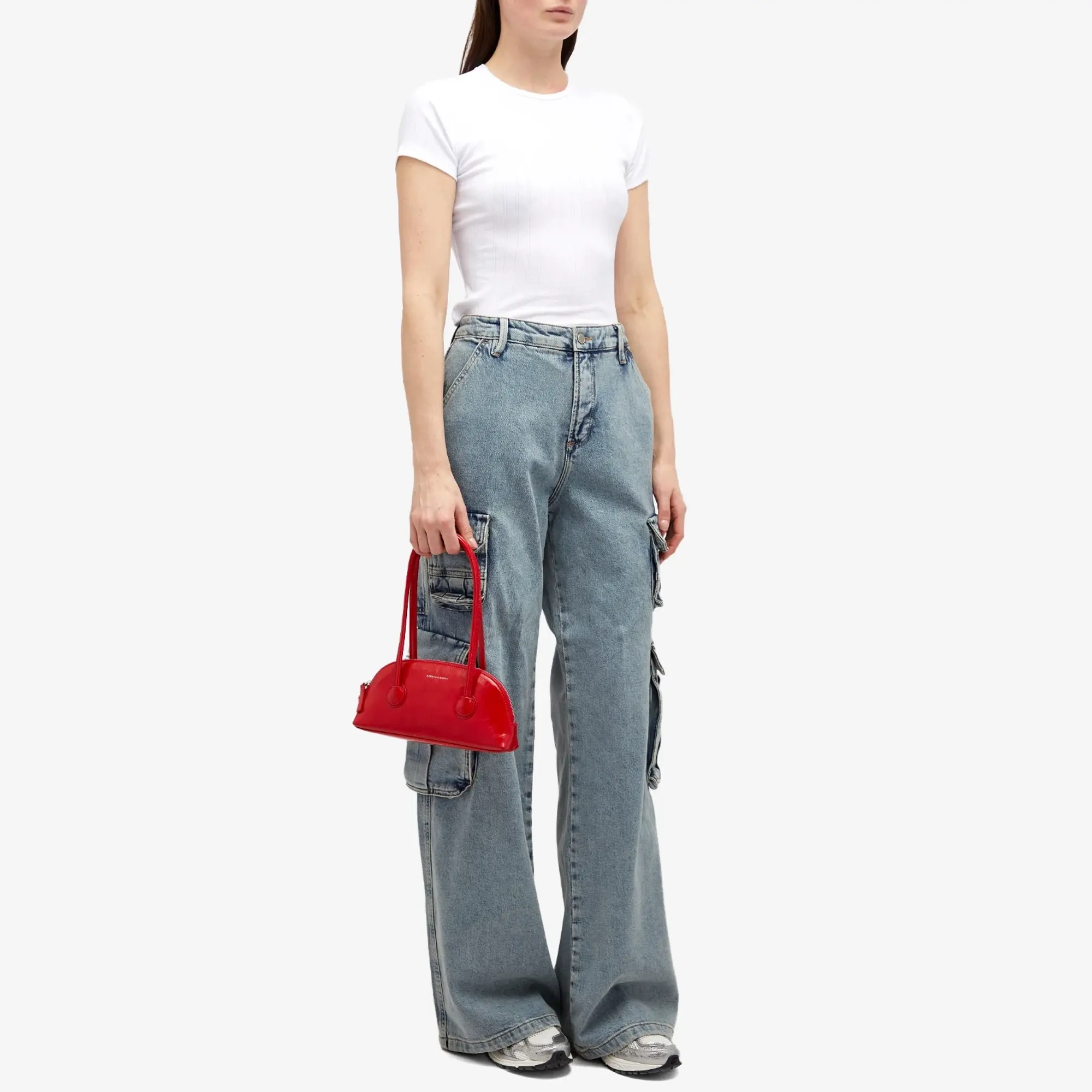 Good American Women's Denim Cargo Pant Indigo