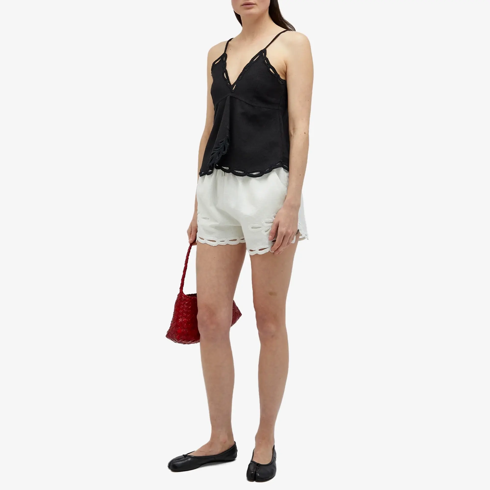 Isabel Marant Étoile Women's Safa Embroidered Shorts White
