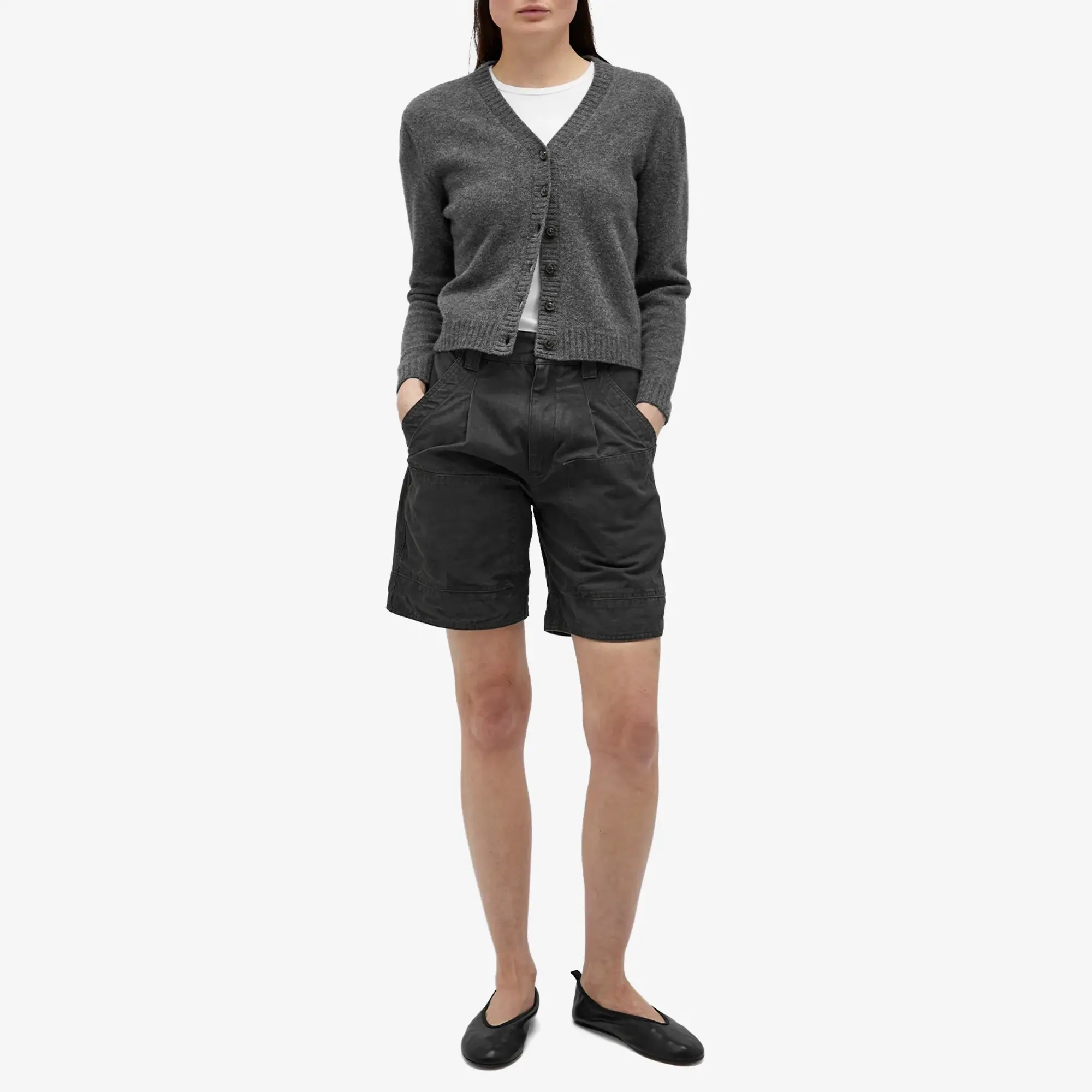 Isabel Marant Étoile Women's Katja Baggy Cargo Shorts Faded Black