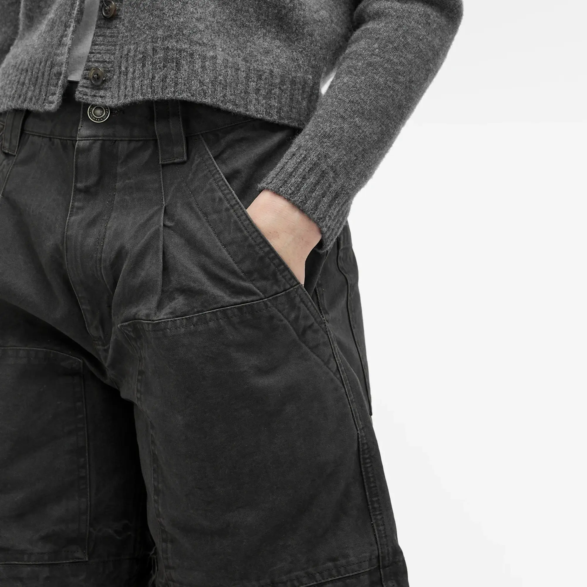 Isabel Marant Étoile Women's Katja Baggy Cargo Shorts Faded Black