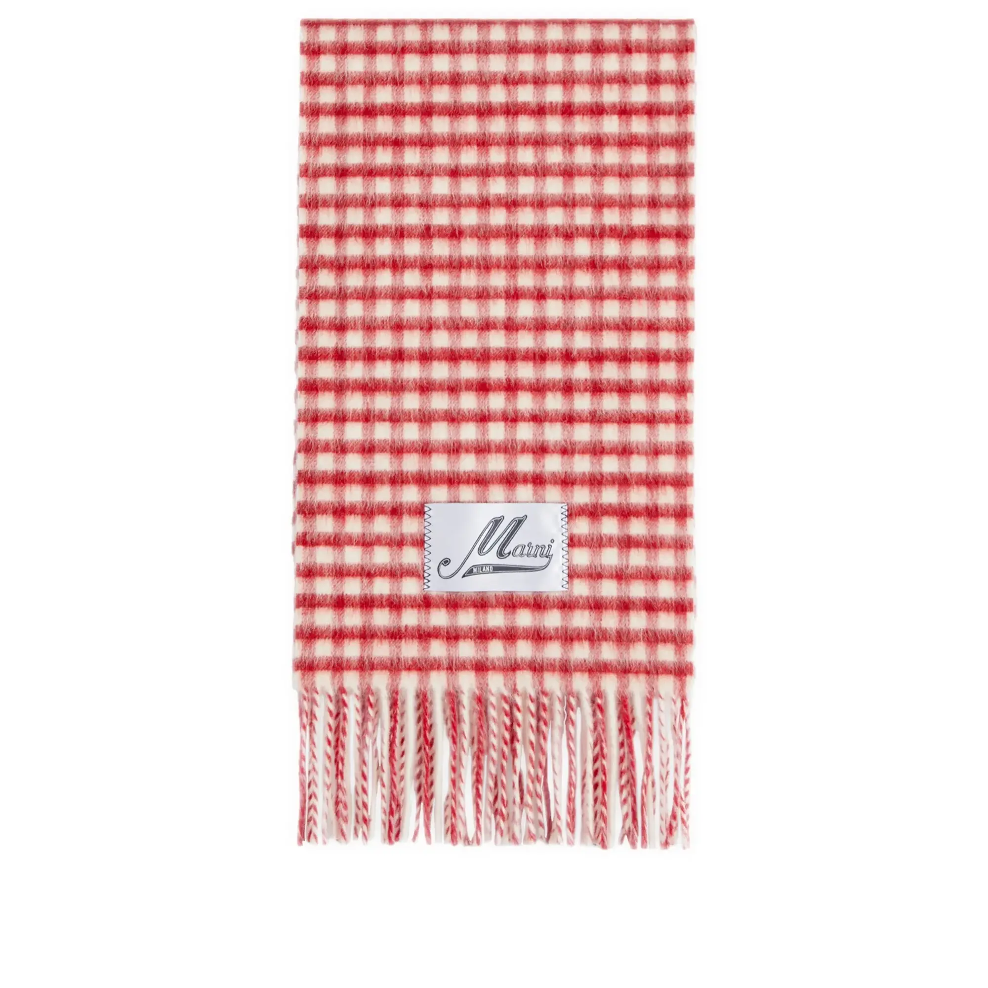 Marni Women's Scarf in Check Crimson