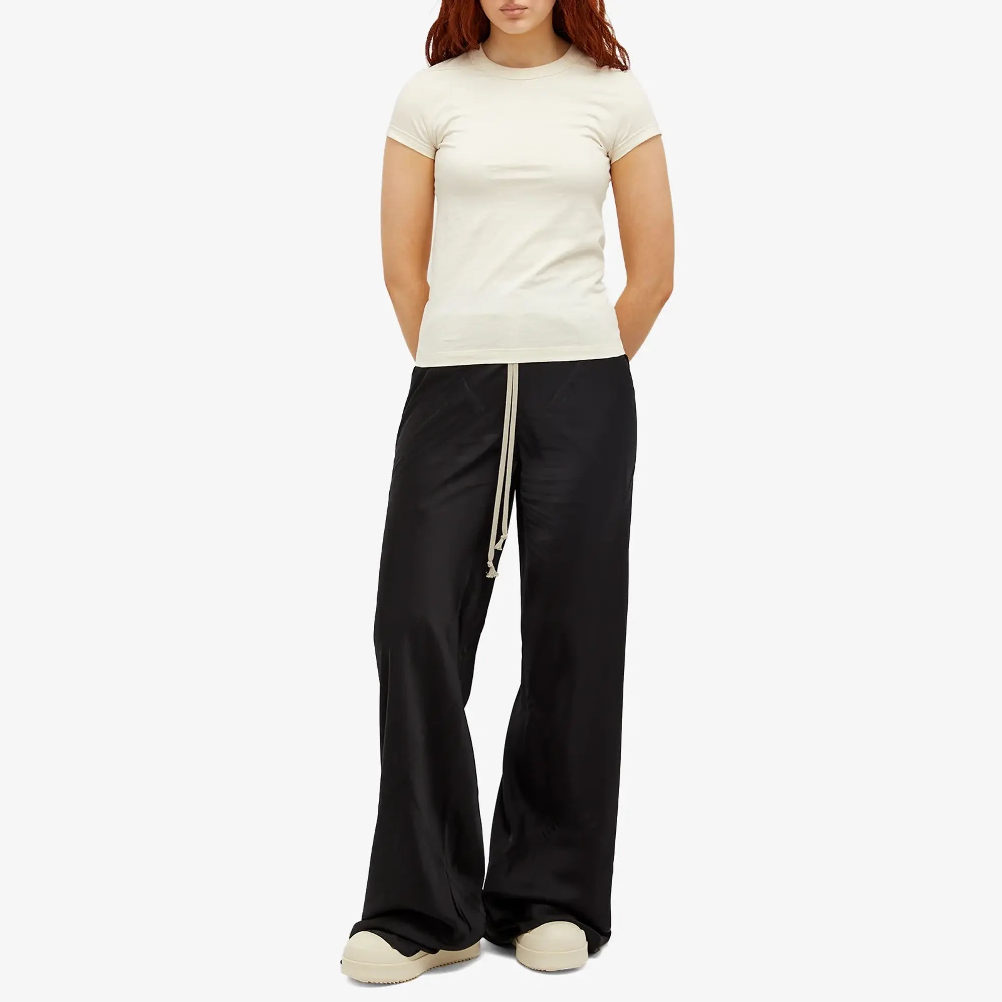 Rick Owens Women's Cropped Level T-Shirt Natural