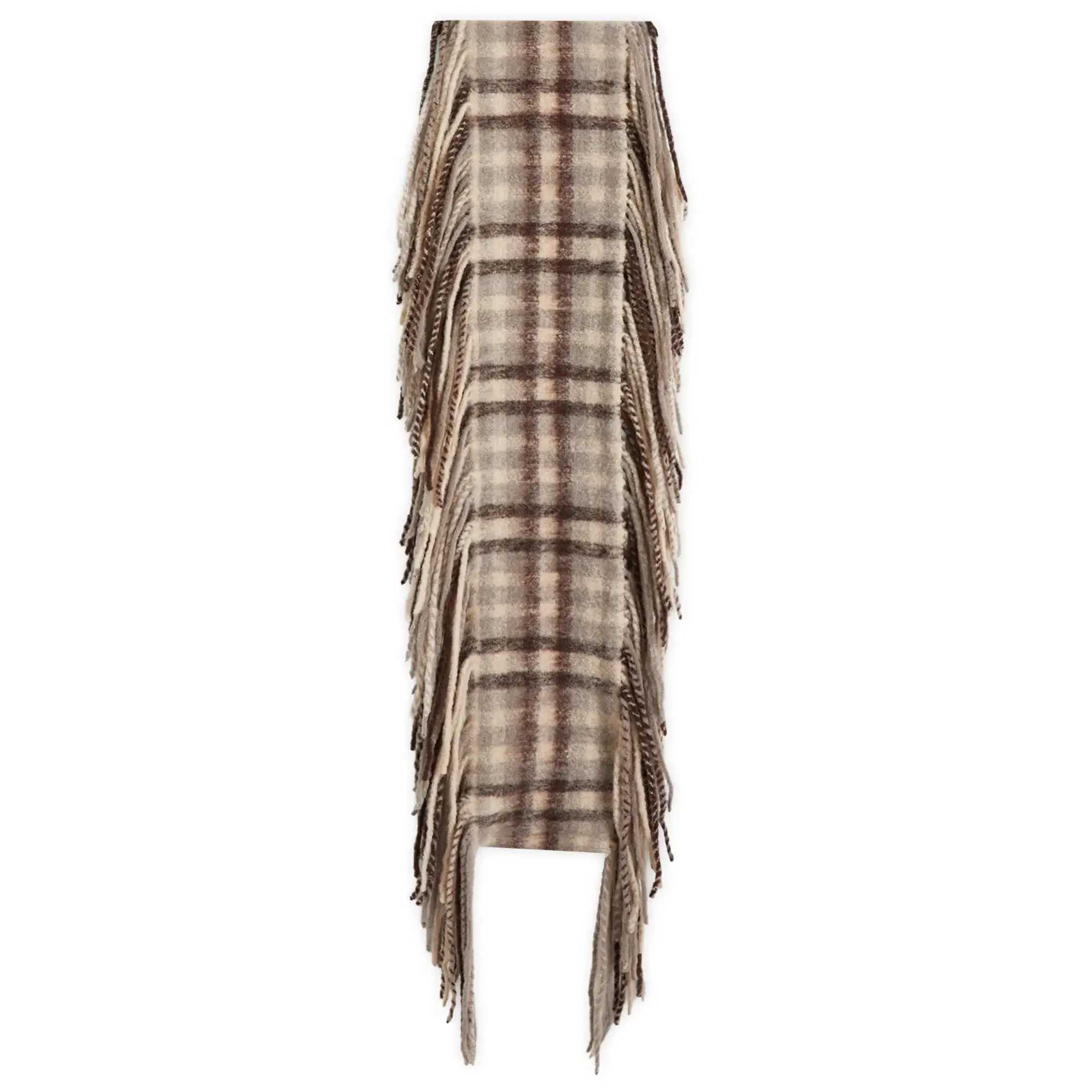 Holzweiler Women's Tassel Scarf Brown Check