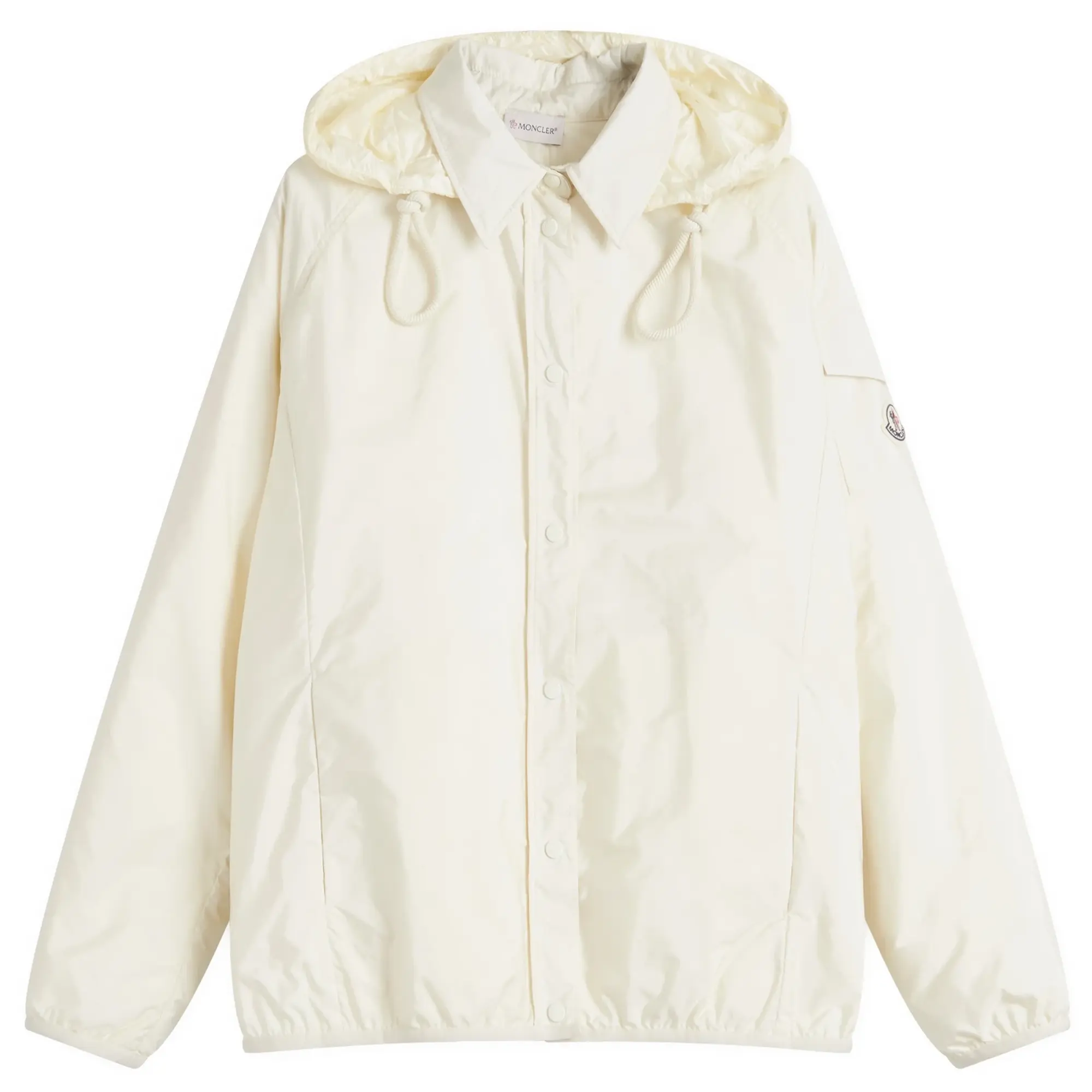 Moncler Women's Lightweight Nylon Shirt Jacket Off White