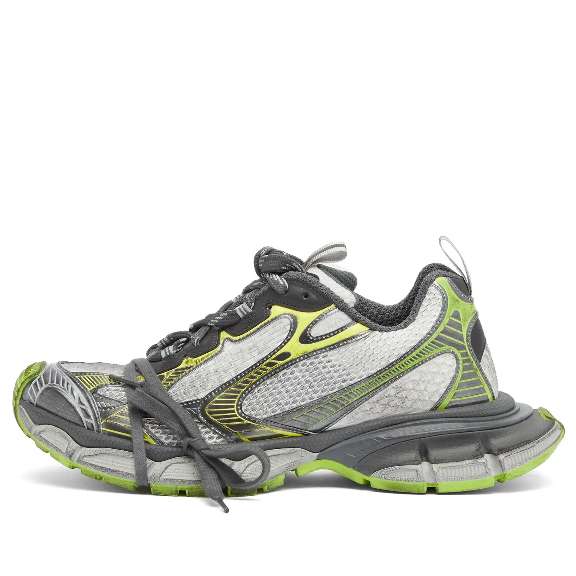 Balenciaga Men's 3XL Sneaker White/Grey/Green