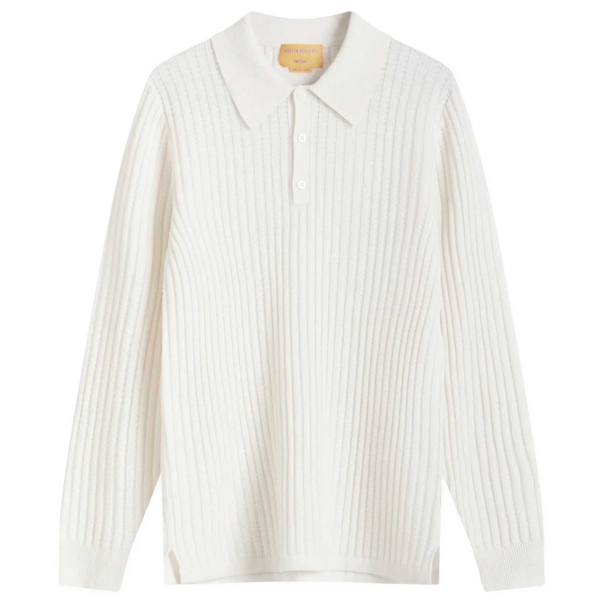 GUEST IN RESIDENCE Women's Theo Waffle Polo In Cashmere Cream