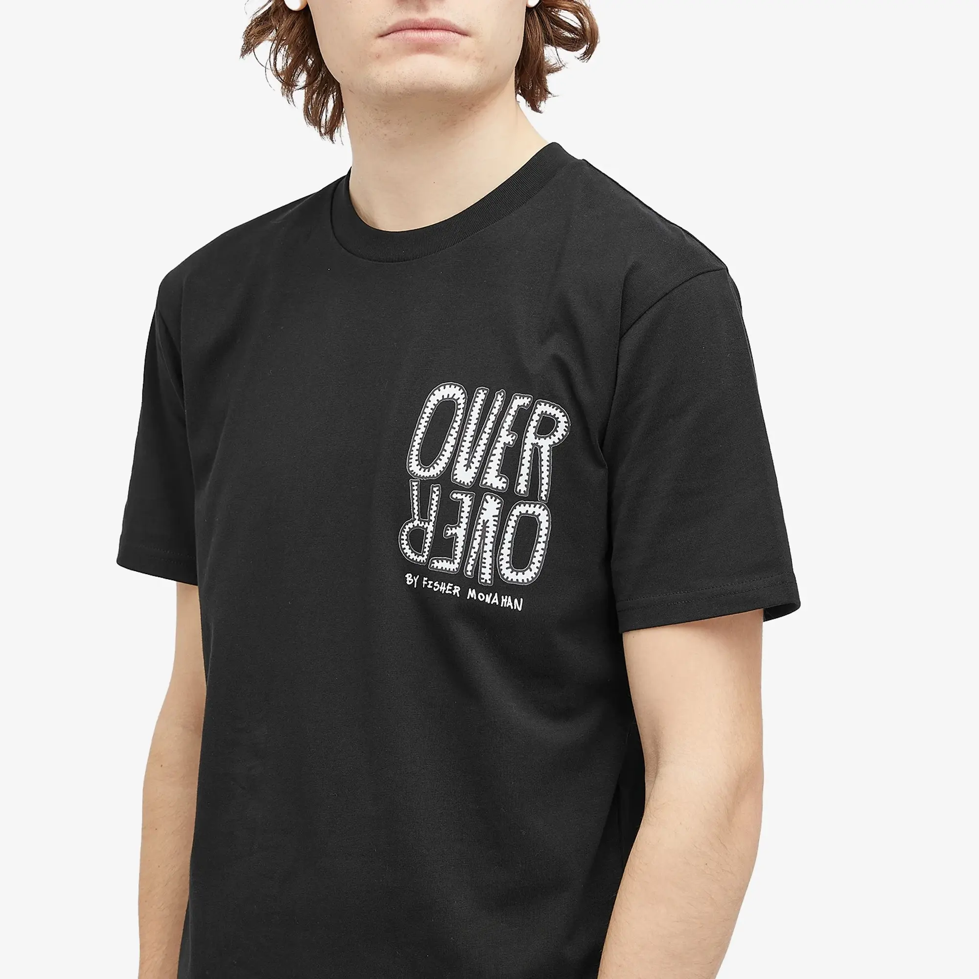 Over Over Men's Mind Body Fisher Easy T-Shirt Black