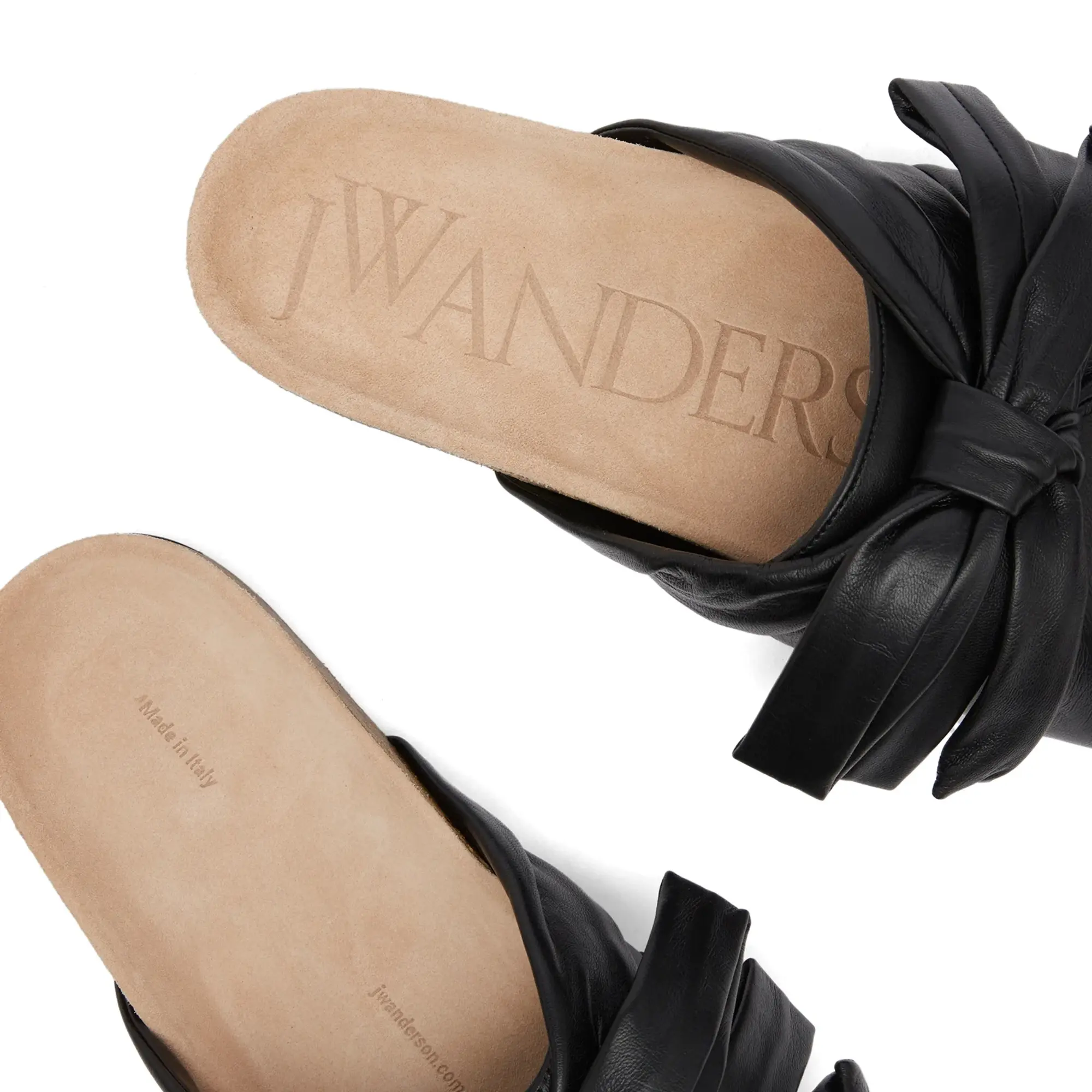 JW Anderson Women's Bow Flat Sandal Black