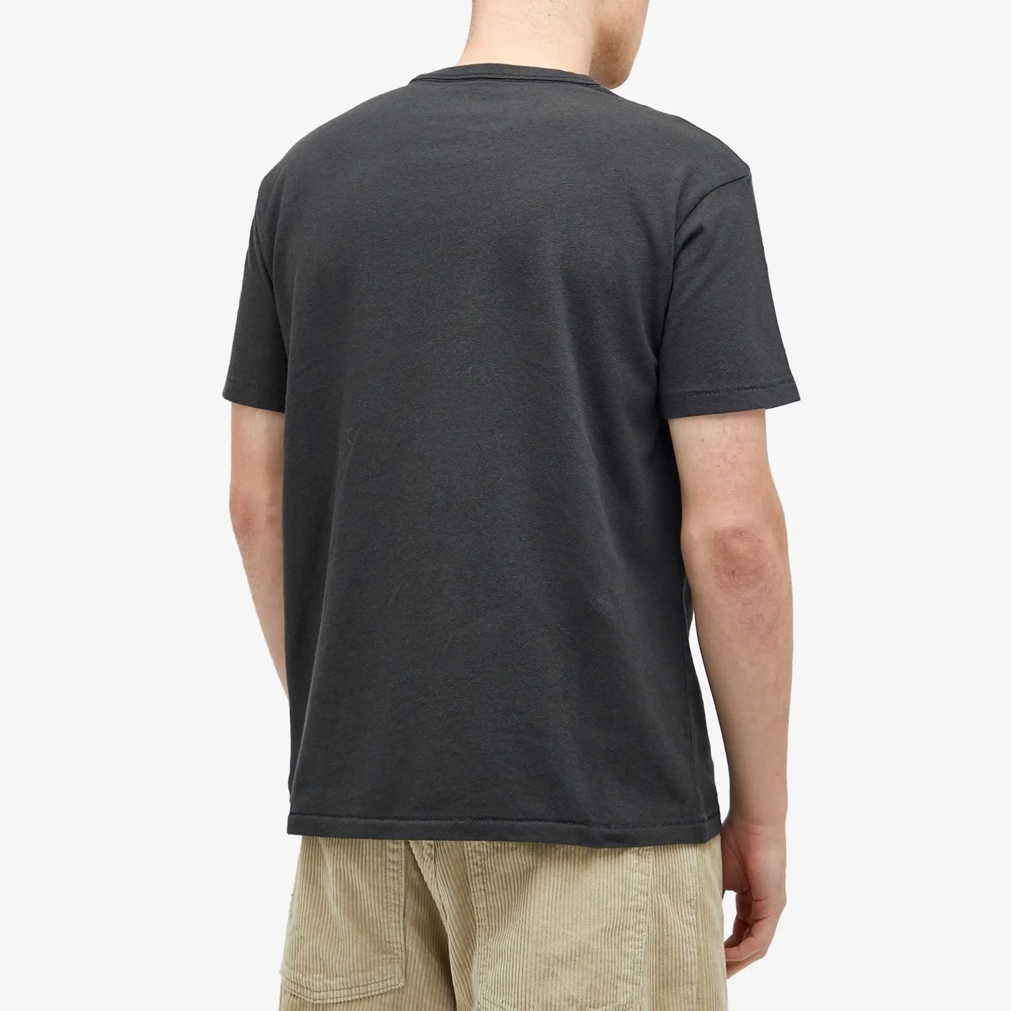 RRL Men's Company Graphic T-Shirt Faded Black Canvas