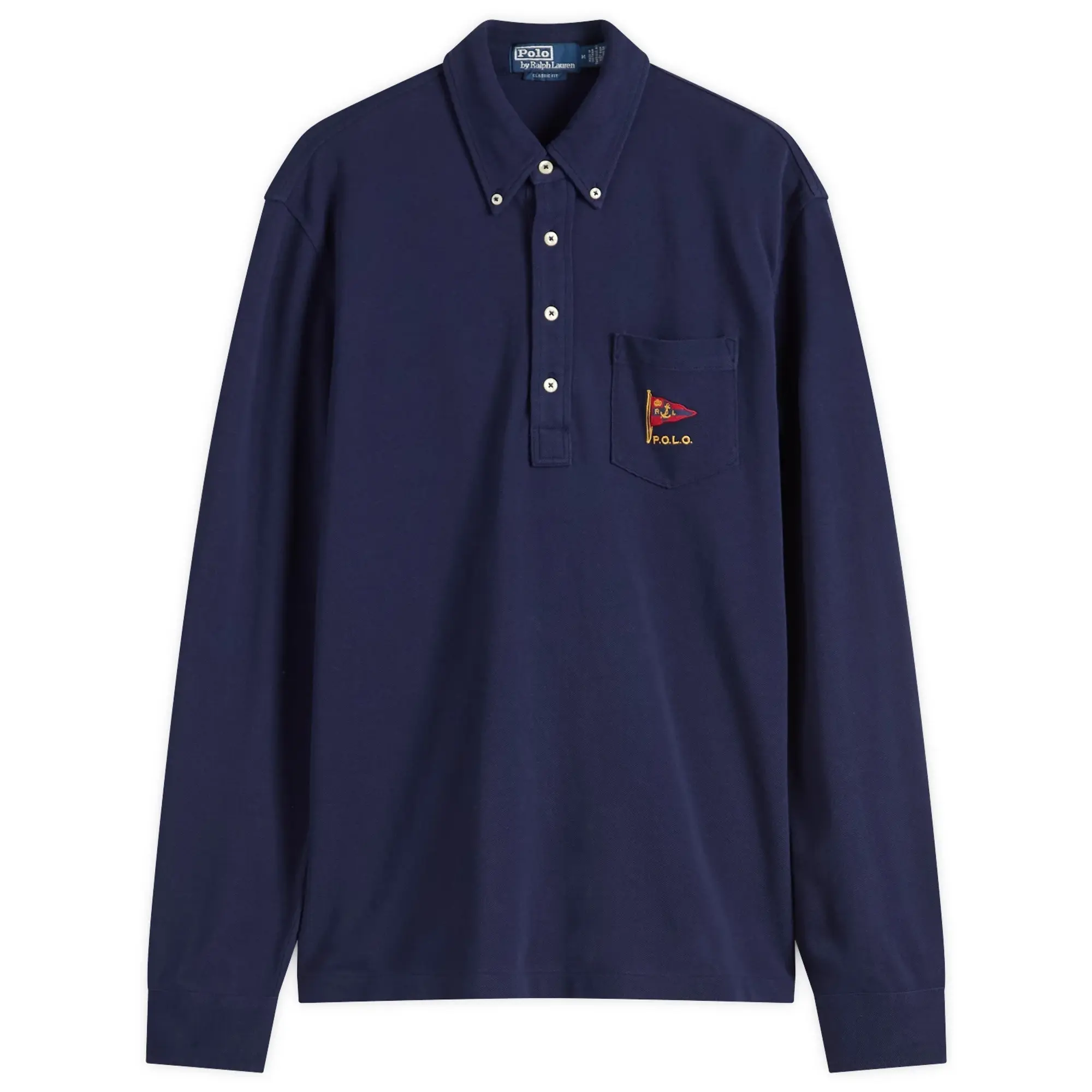 Polo Ralph Lauren Men's Classic Fit Long Sleeve Polo Shirt Newport Navy