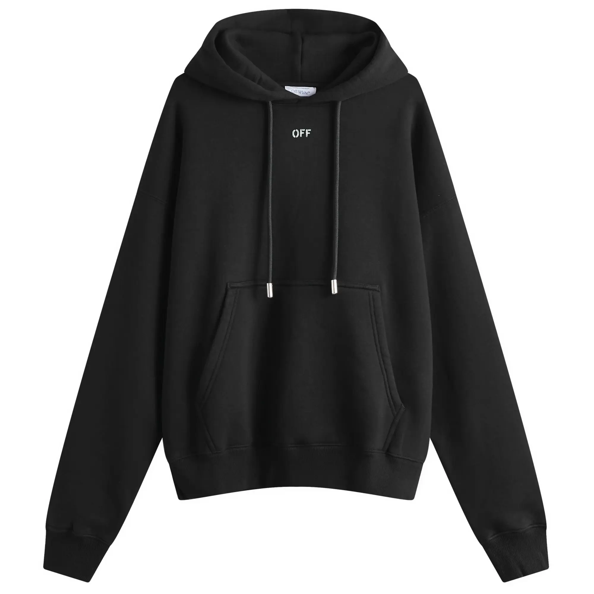 Off-White Men's Vibe Arrow Skate Hoodie Black Aqua