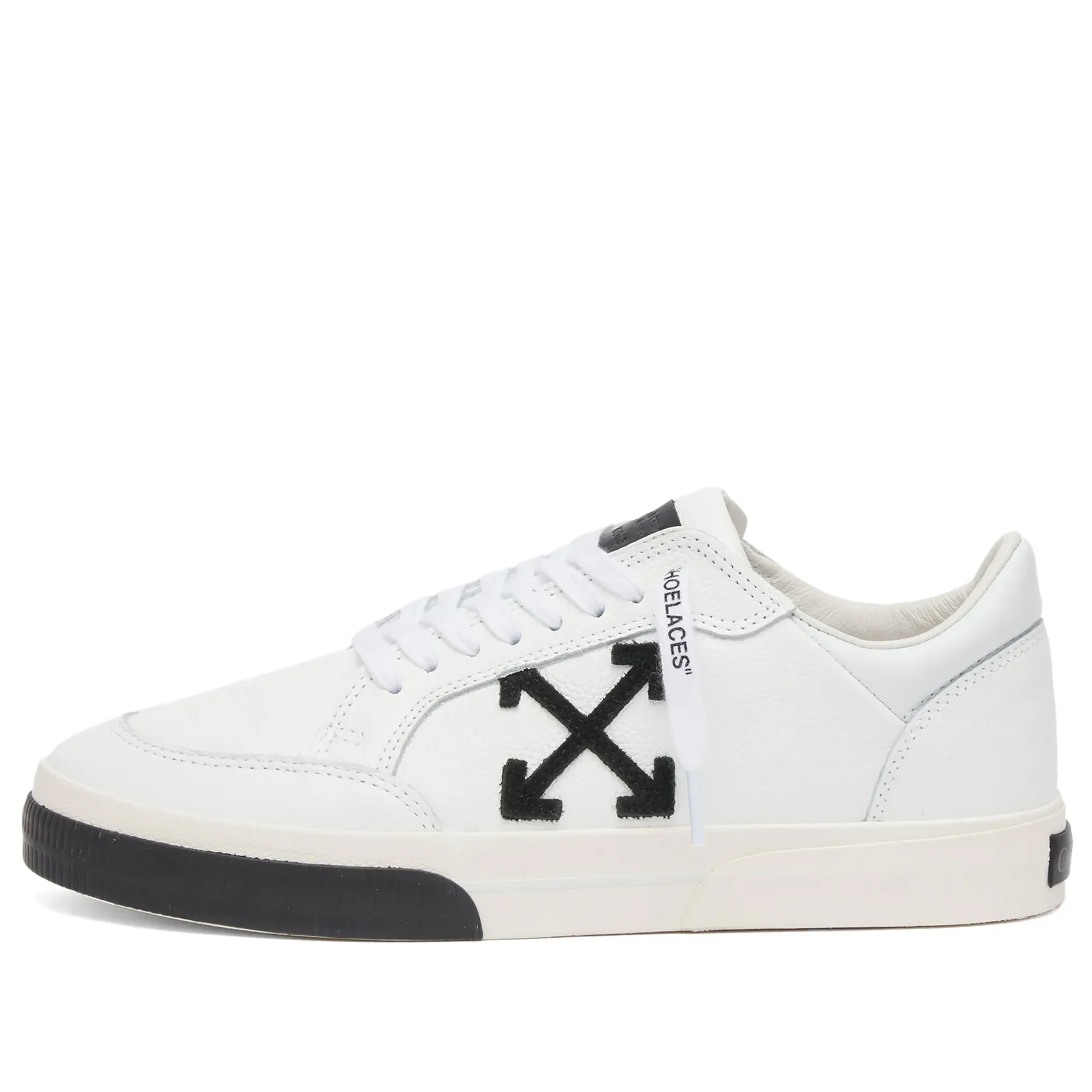 Off-White Men's New Low Vulcanized Leather Sneaker White/Black