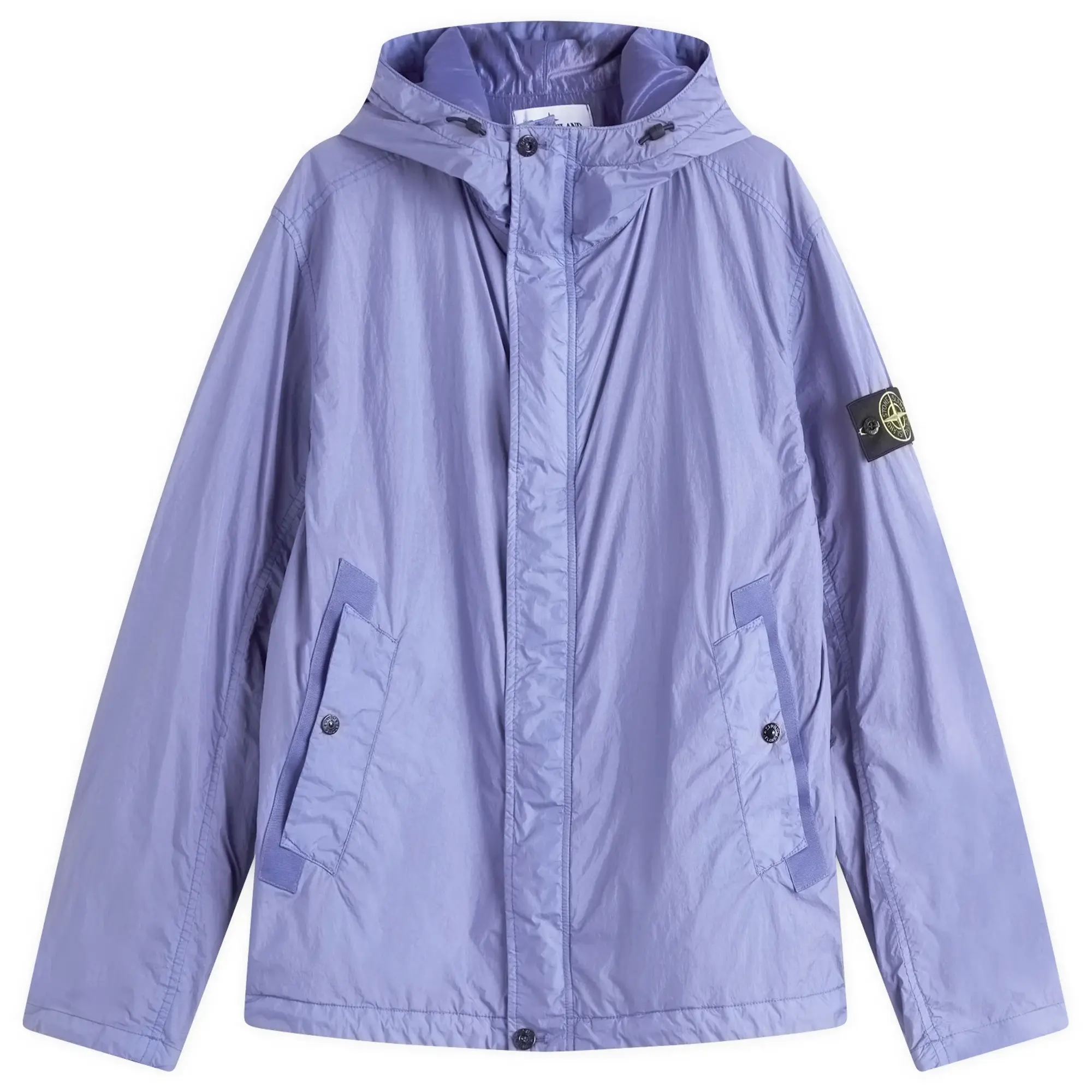 Stone Island Garment Dyed Crinkle Short Parka Jacket - Lavender