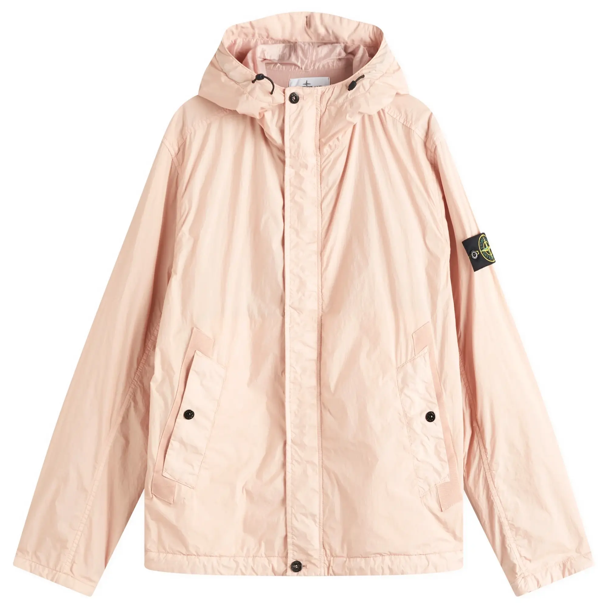 Stone Island Men's Crinkle Reps Hooded Jacket Antique Rose