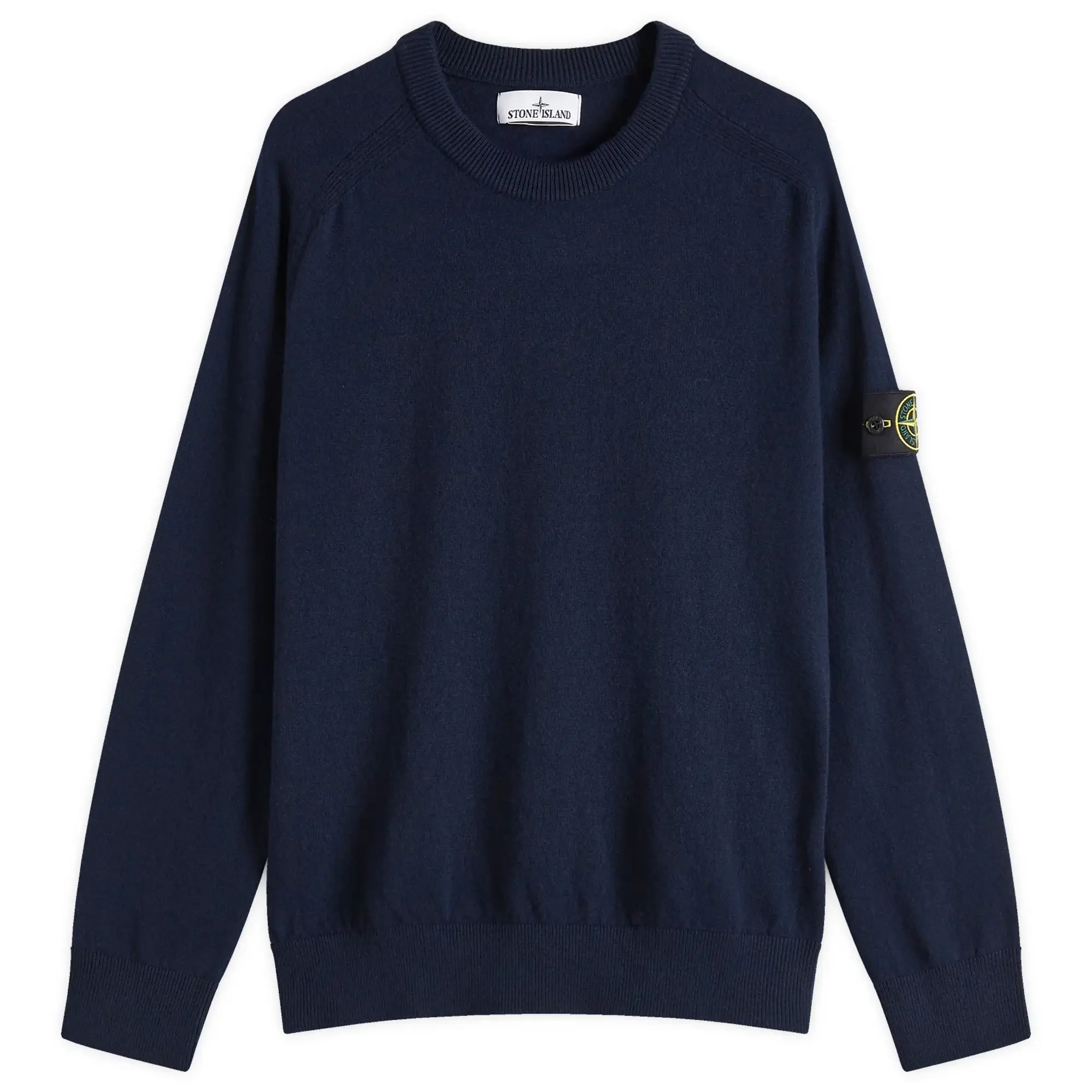 Stone Island Men's Geelong Wool Crew Neck Jumper Navy Blue