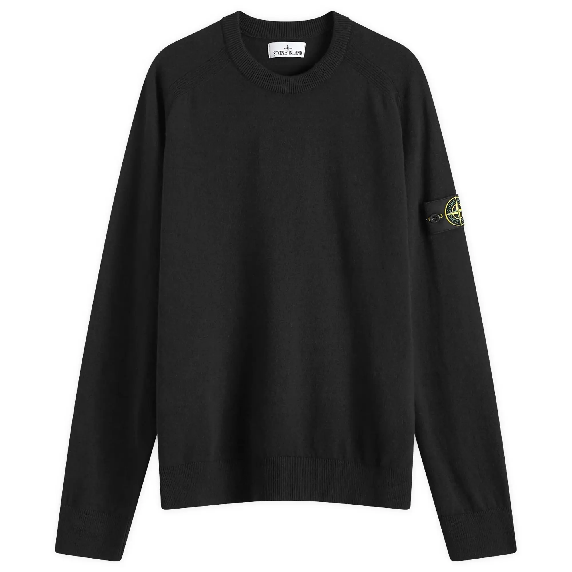 Stone Island Men's Geelong Wool Crew Neck Jumper Black