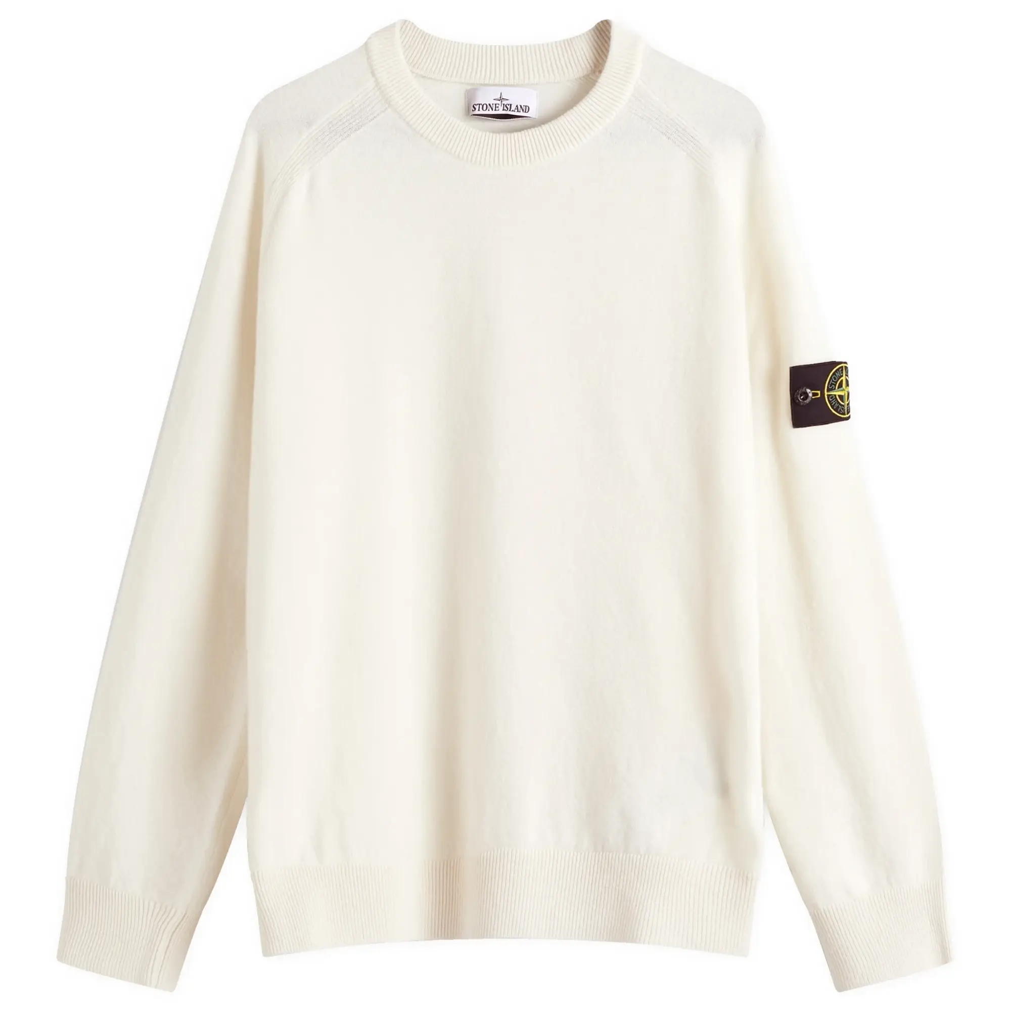 Stone Island Men's Geelong Wool Crew Neck Jumper Ivory