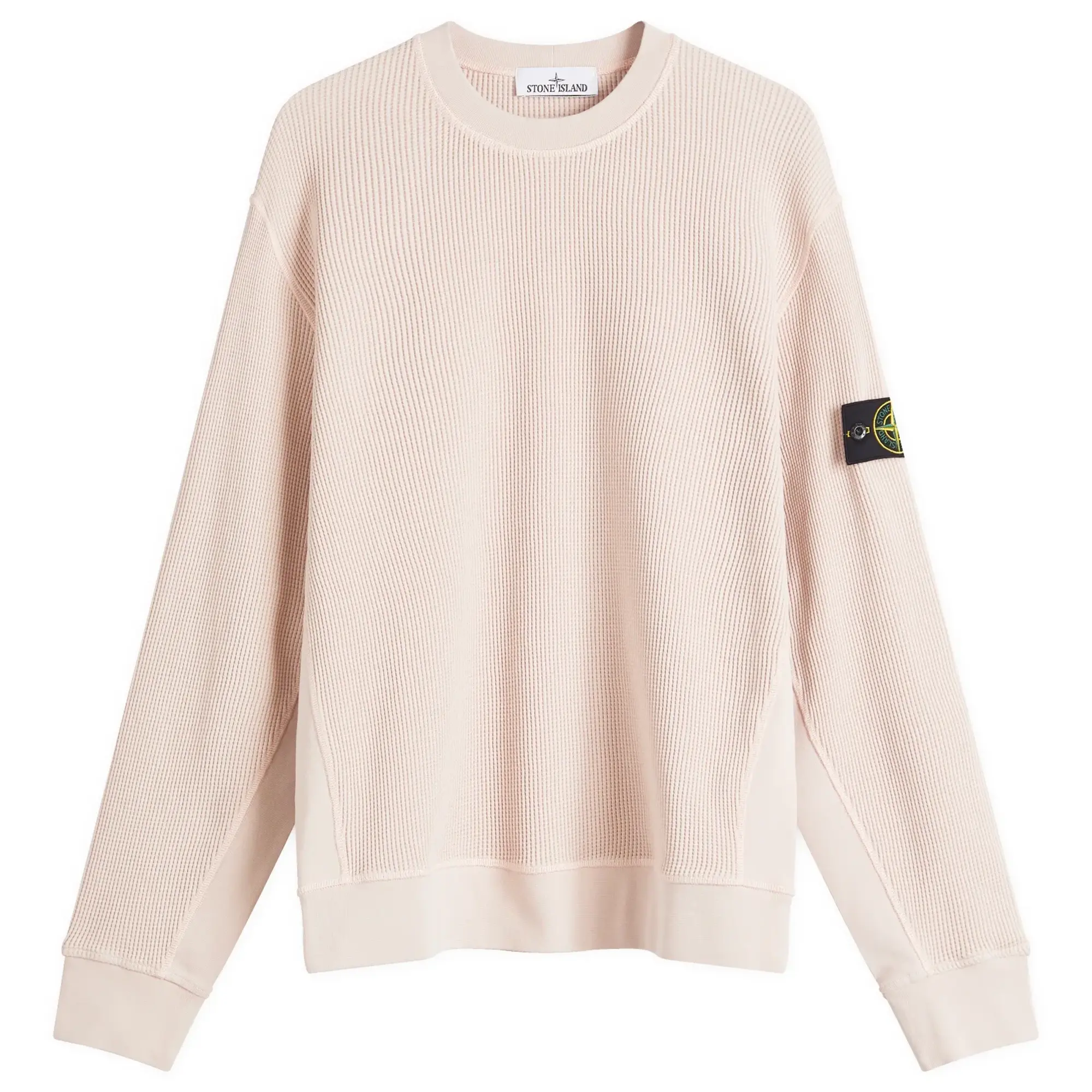 Stone Island Men's Waffle Crew Neck Sweatshirt Antique Rose