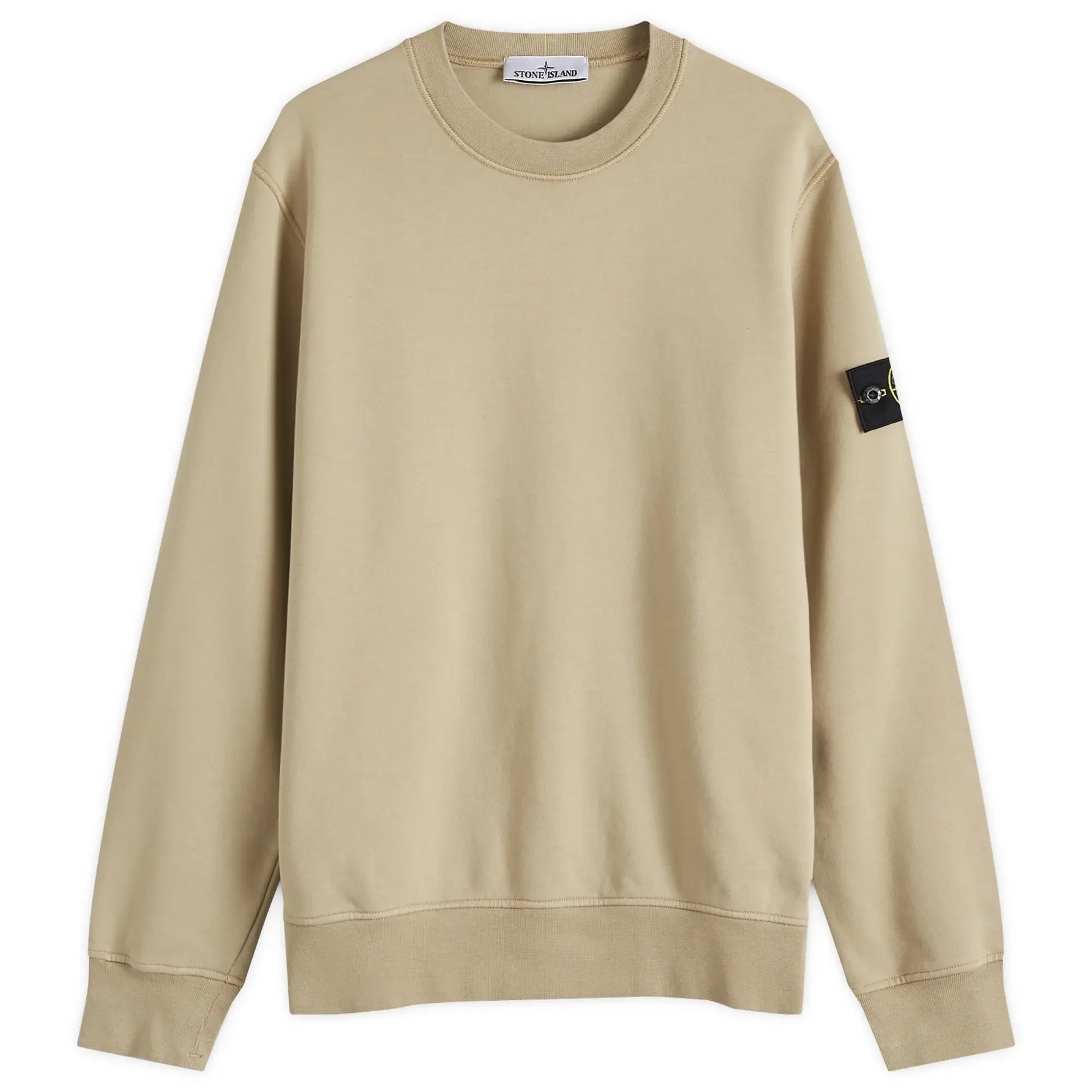 Stone Island Men's Garment Dyed Crew Neck Sweatshirt Desert