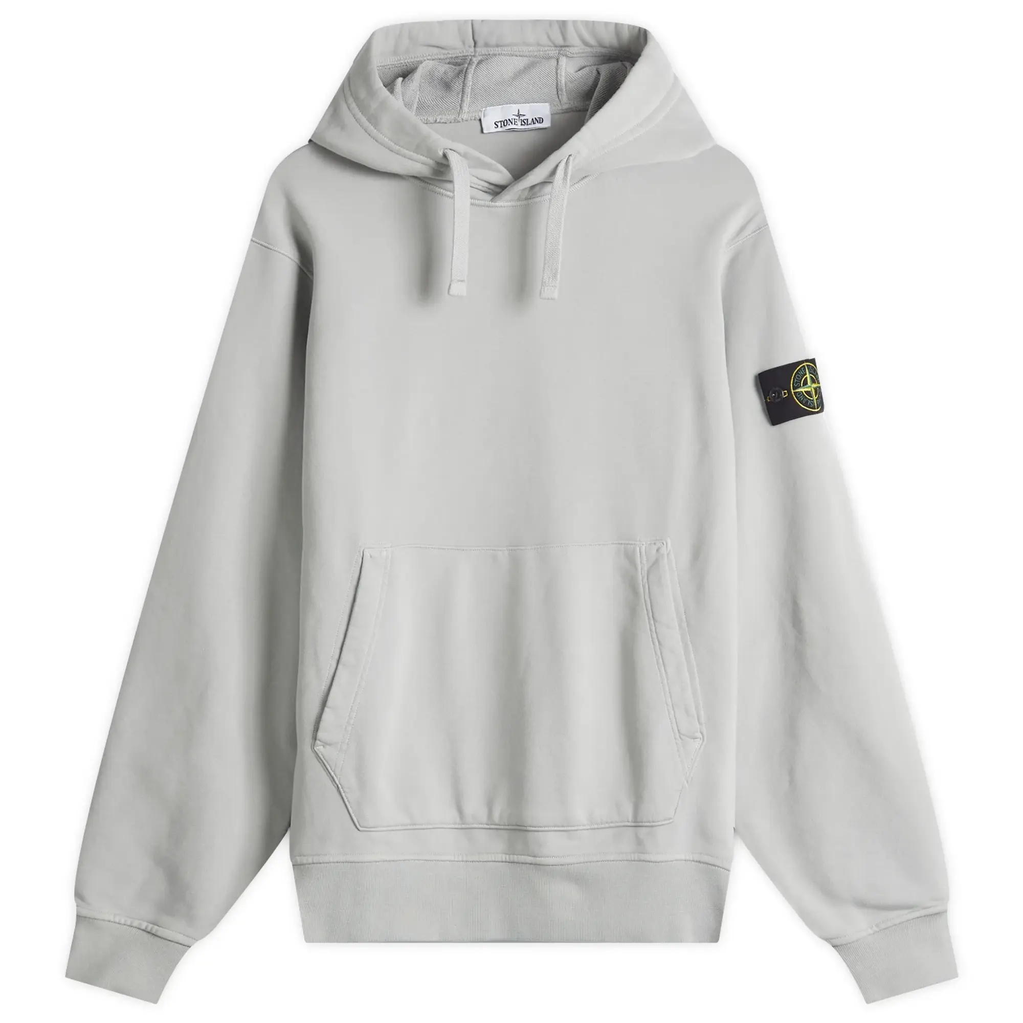 Stone Island Men's Garment Dyed Popover Hoodie Pearl Grey