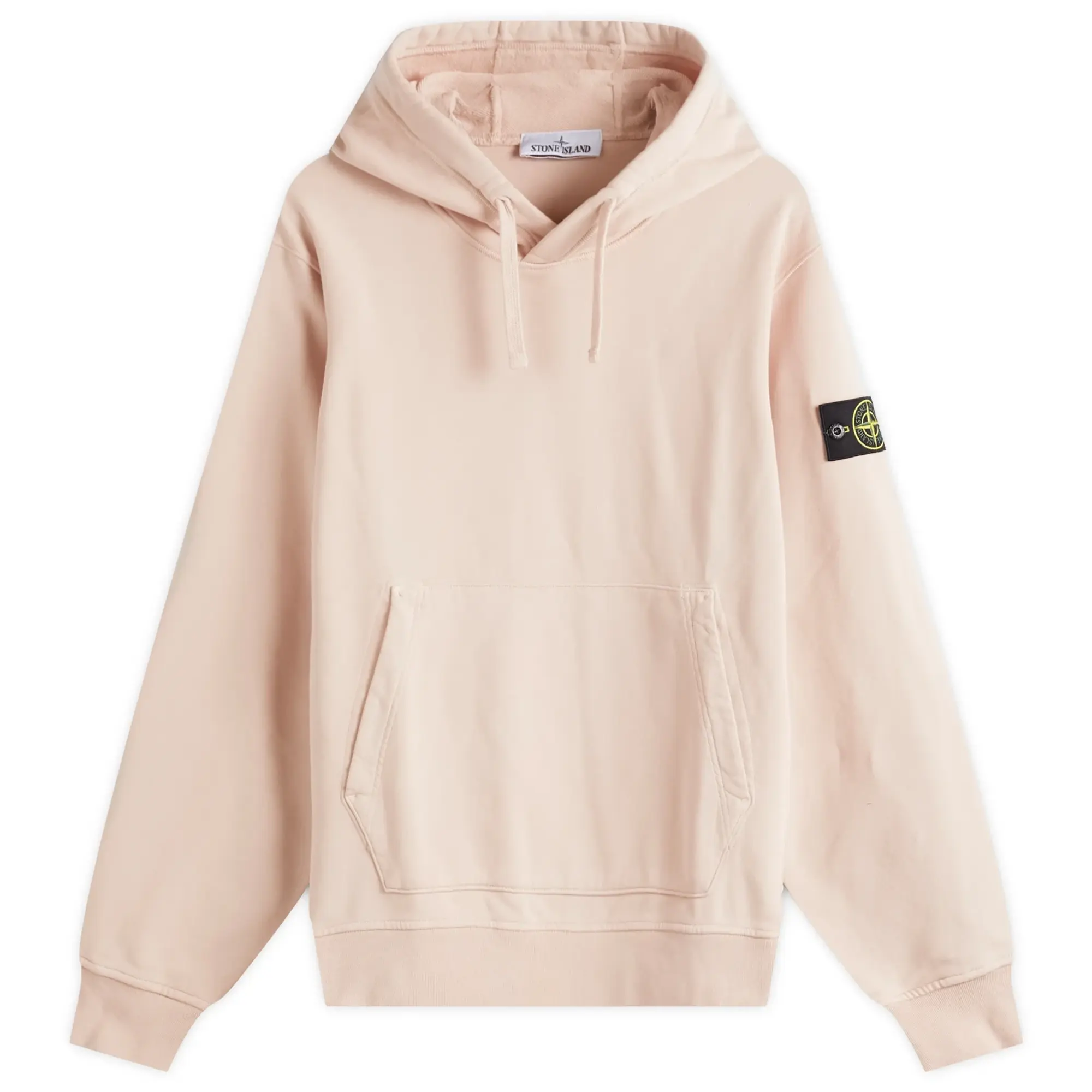 Stone Island Men's Garment Dyed Popover Hoodie Antique Rose