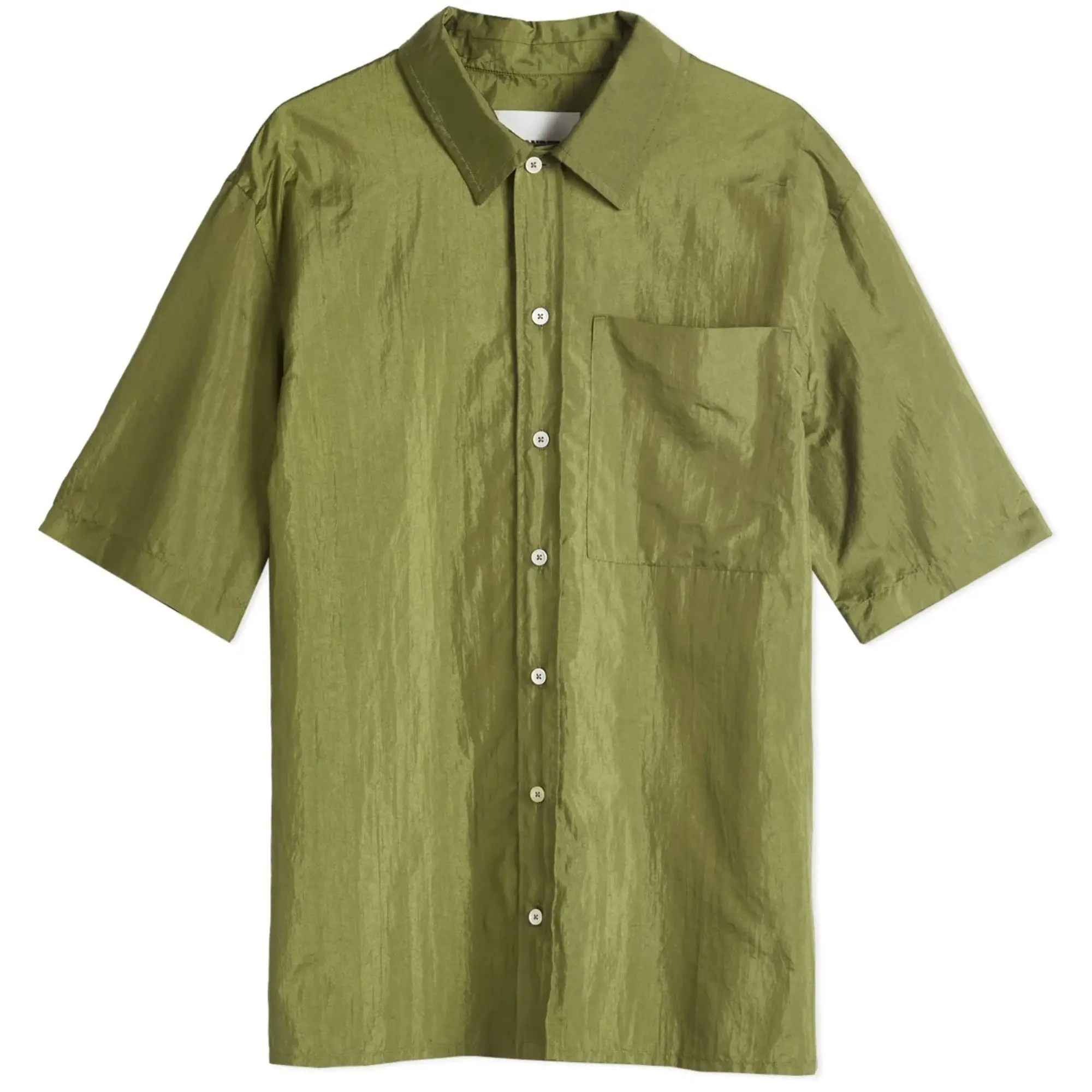 Jil Sander+ Men's Short Sleeve Regular Fit Shirt Grasshopper