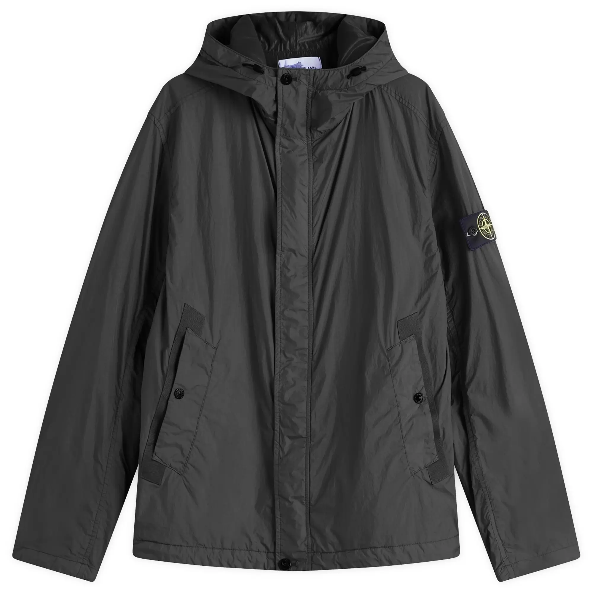 Stone Island Men's Crinkle Reps Hooded Jacket Black