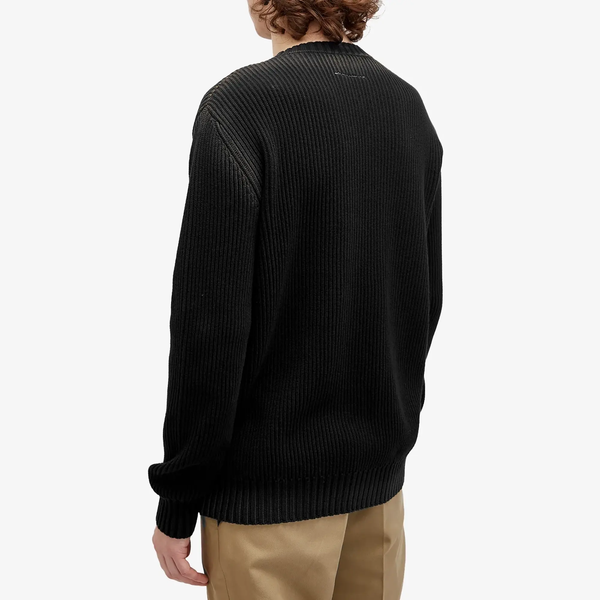 MM6 Maison Margiela Men's M Logo Knitted Jumper Black/Black
