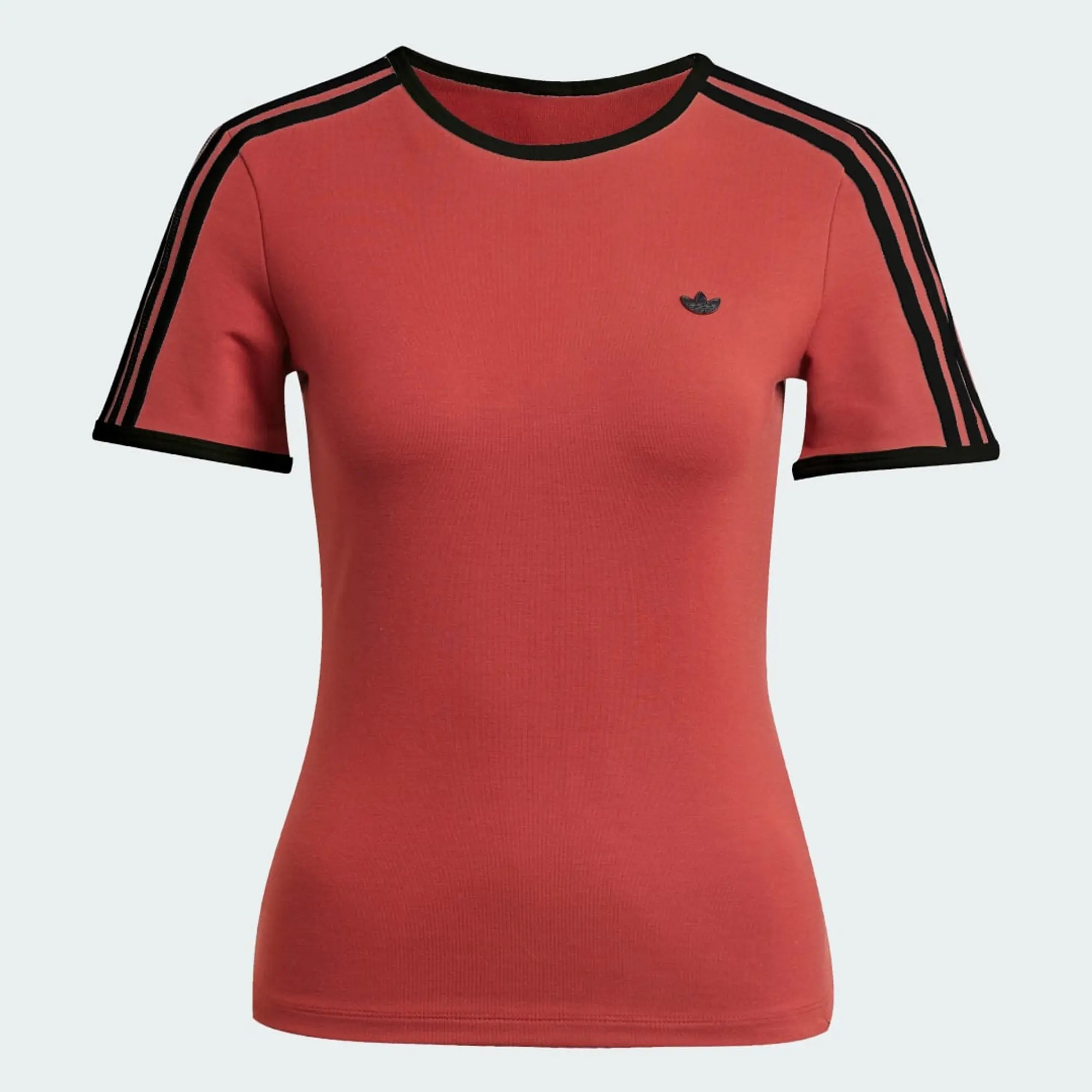 Adidas Women's 3 Stripe Cali T-Shirt Preloved Ruby
