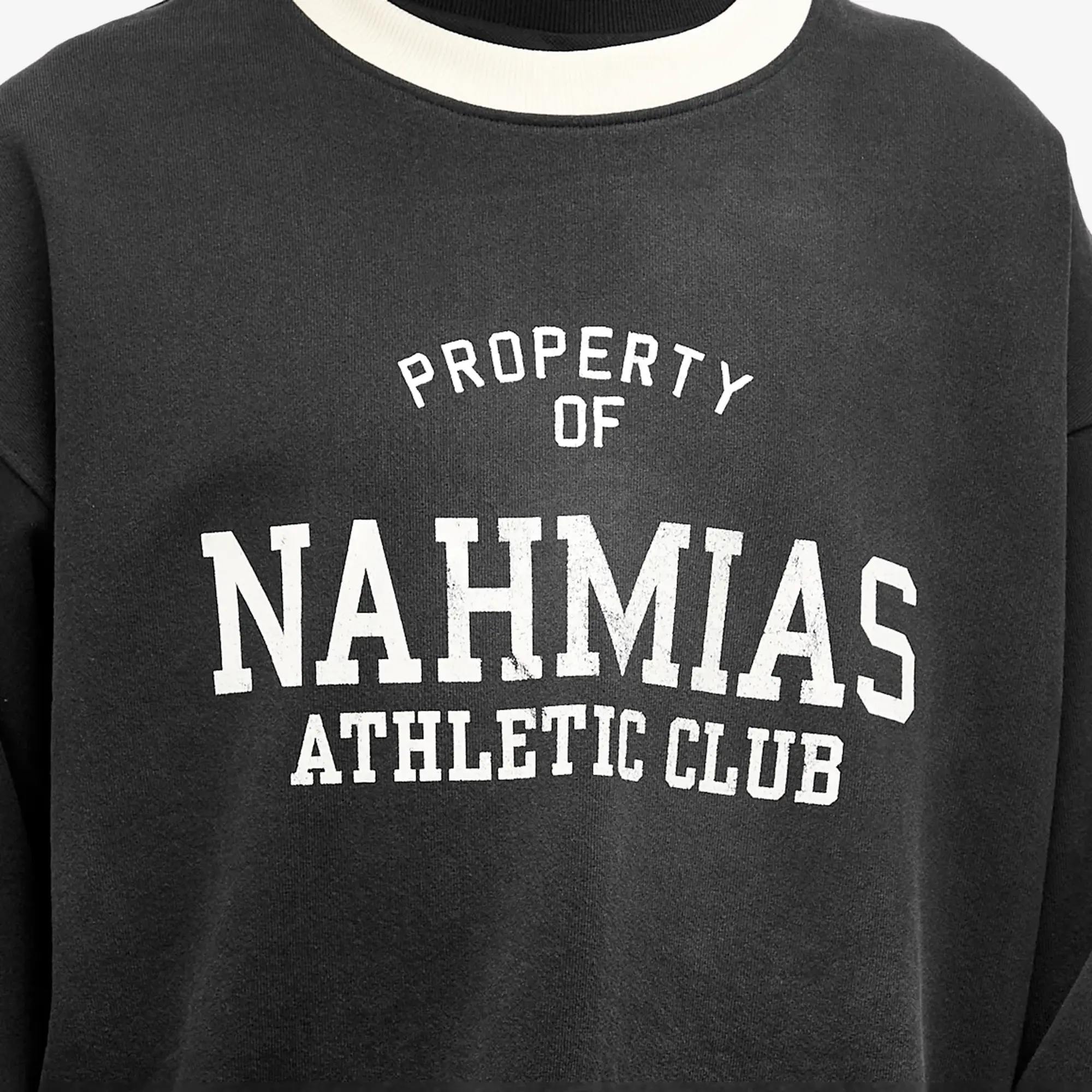 Nahmias Men's P.E. Crew Sweat Worn Black
