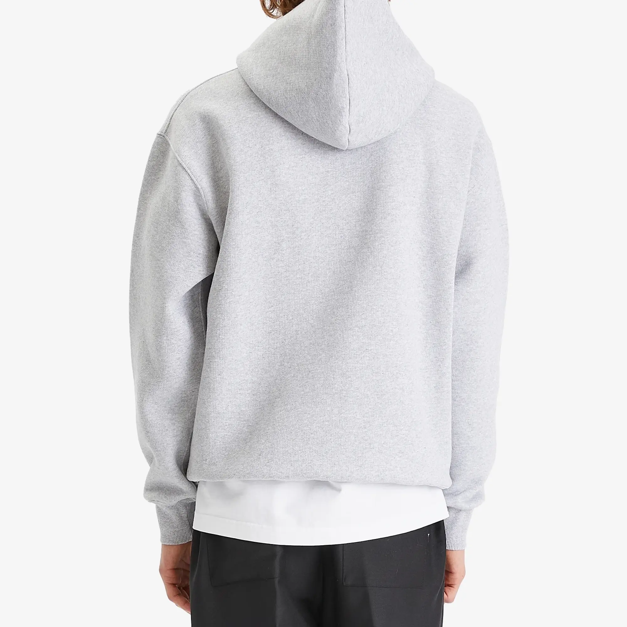 Róhe Men's Logo Hoodie Mid Grey Melange