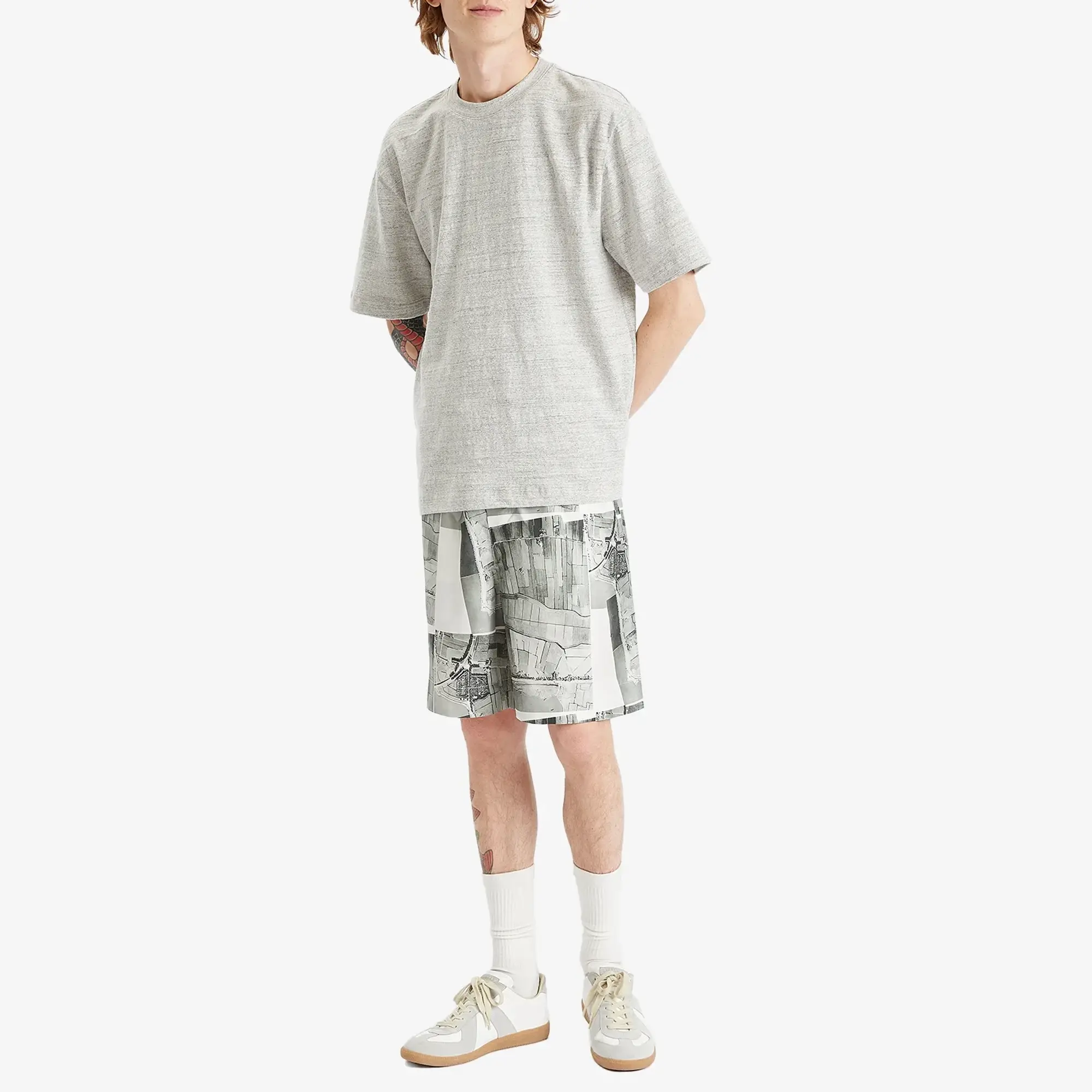 Róhe Men's Silk Drawstring Shorts Durgerdammerdijk Print